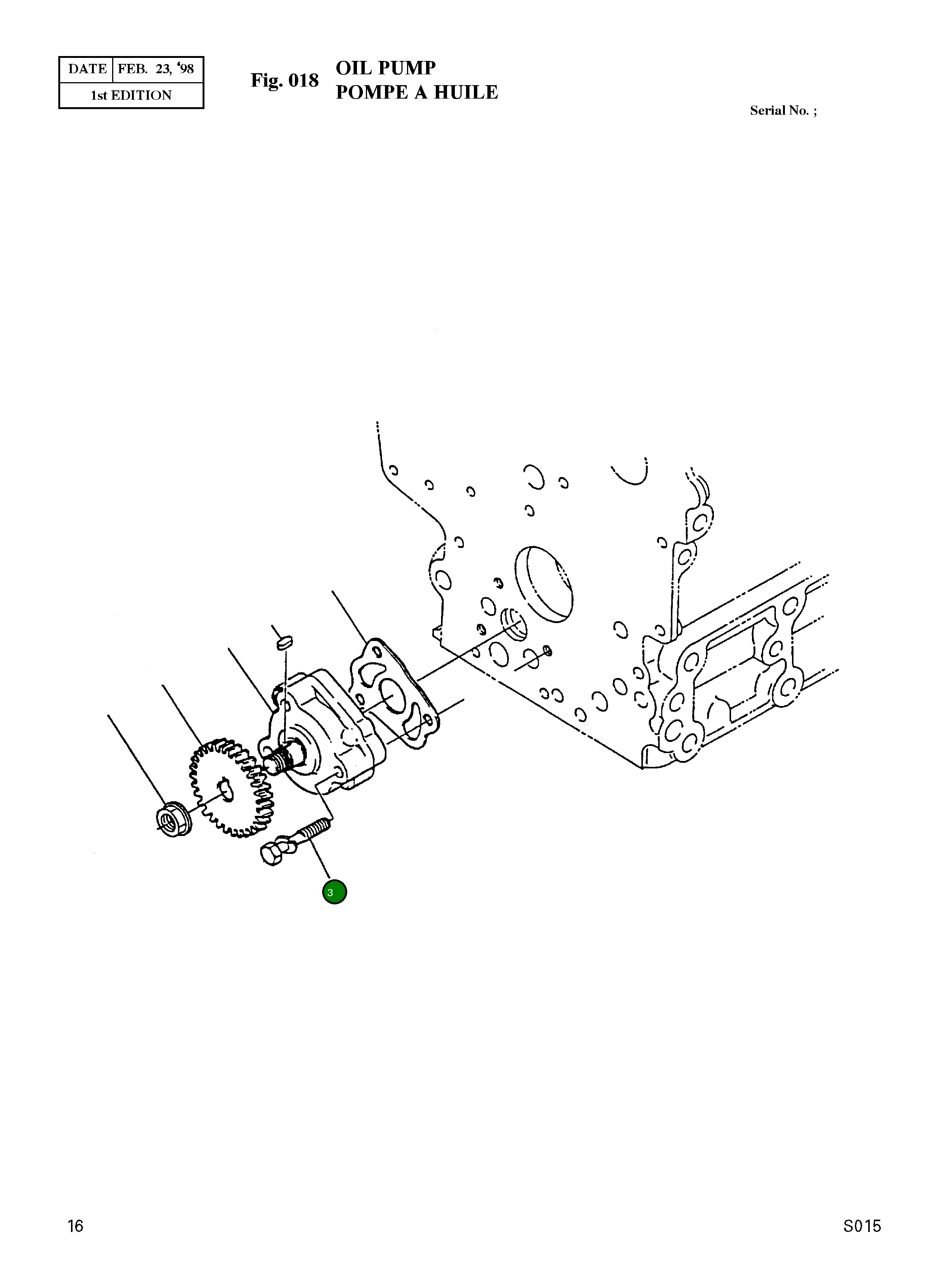 Болт 15841-9105-0 Komatsu