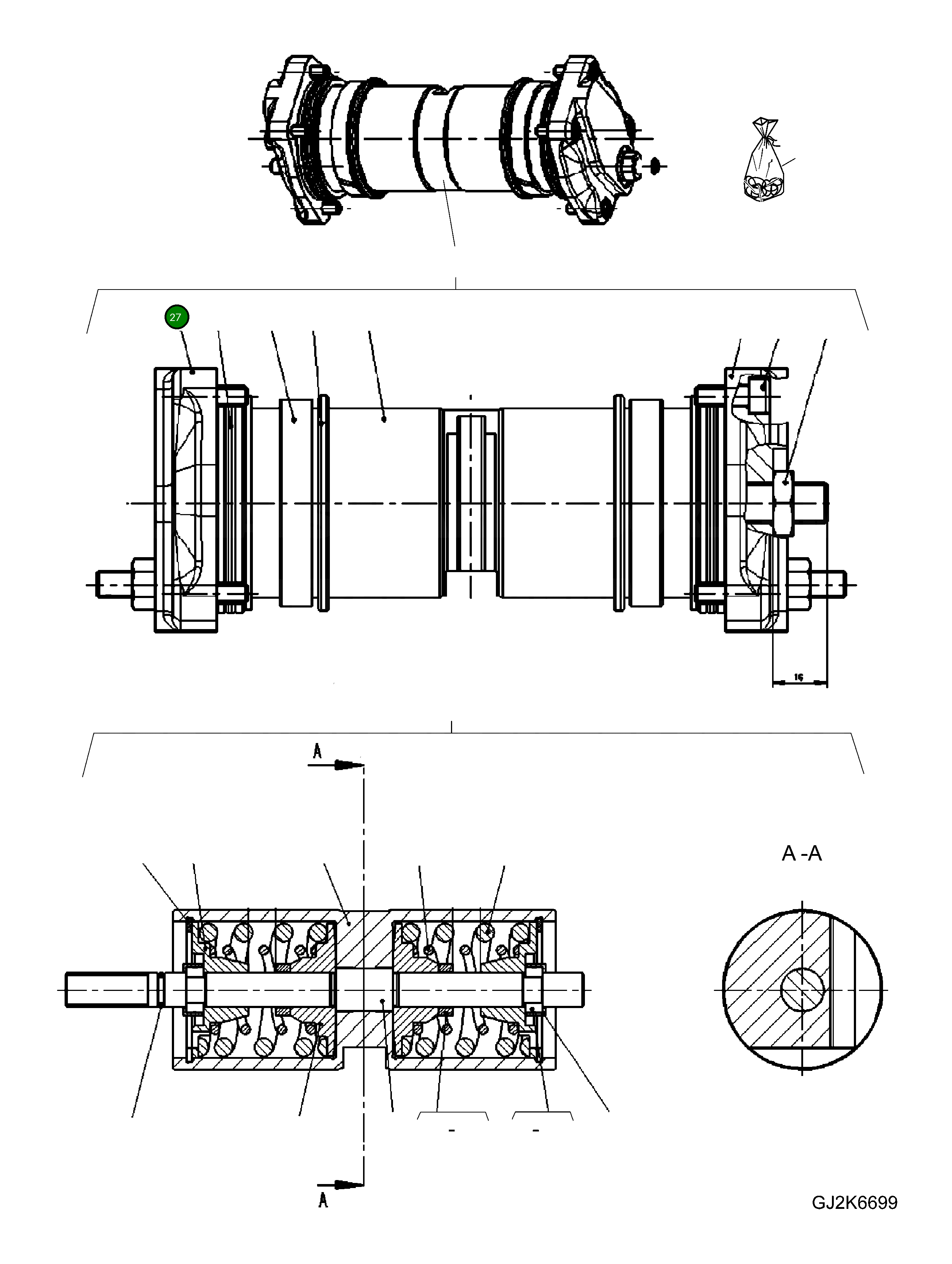 Крышка 42T-17-H0P10 Komatsu