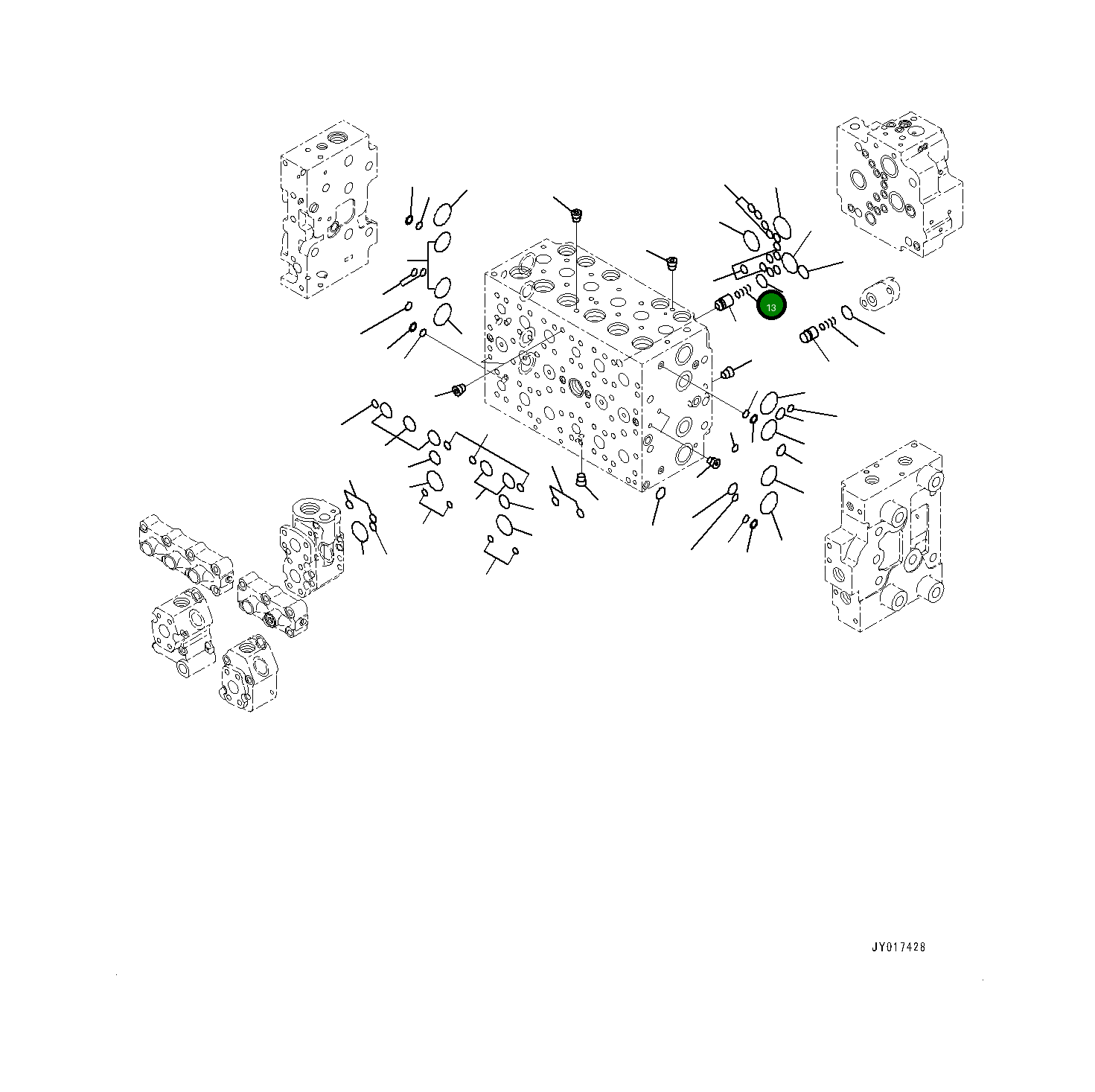 Кольцо уплотнительное (O-Ring) 0700013036 Komatsu