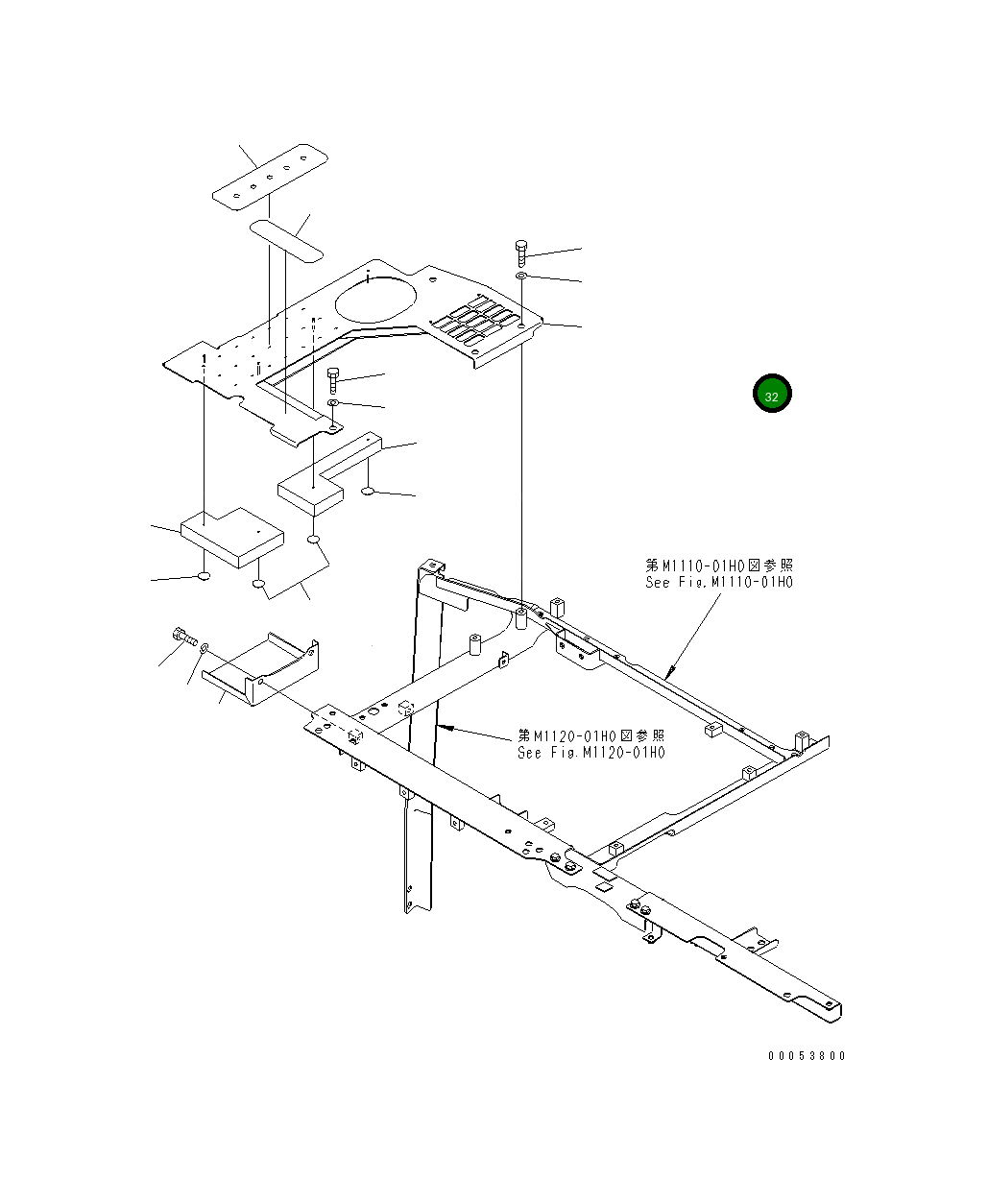 Крышка 22U-54-26630 Komatsu
