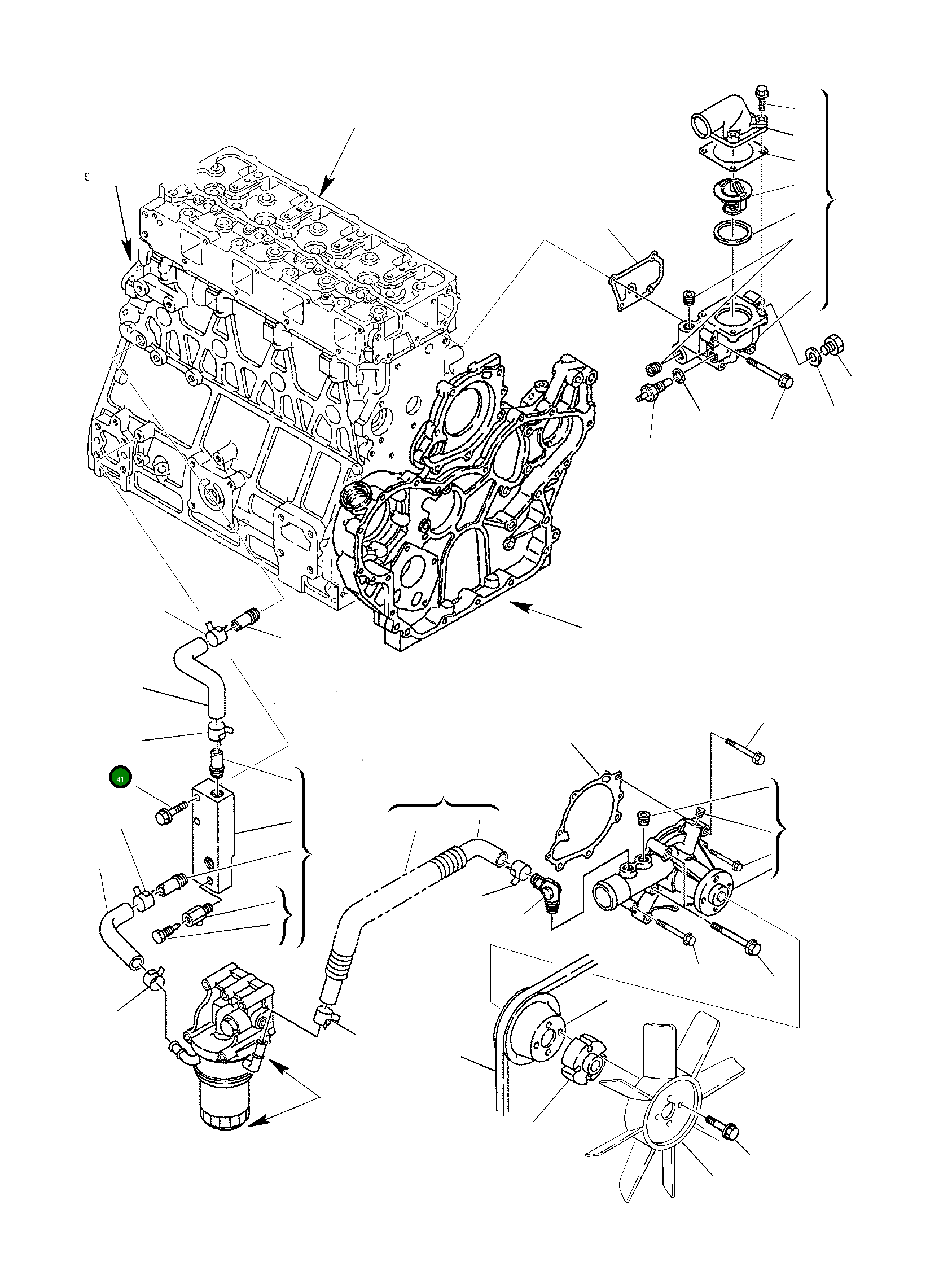 Болт YM260106-080402  Komatsu
