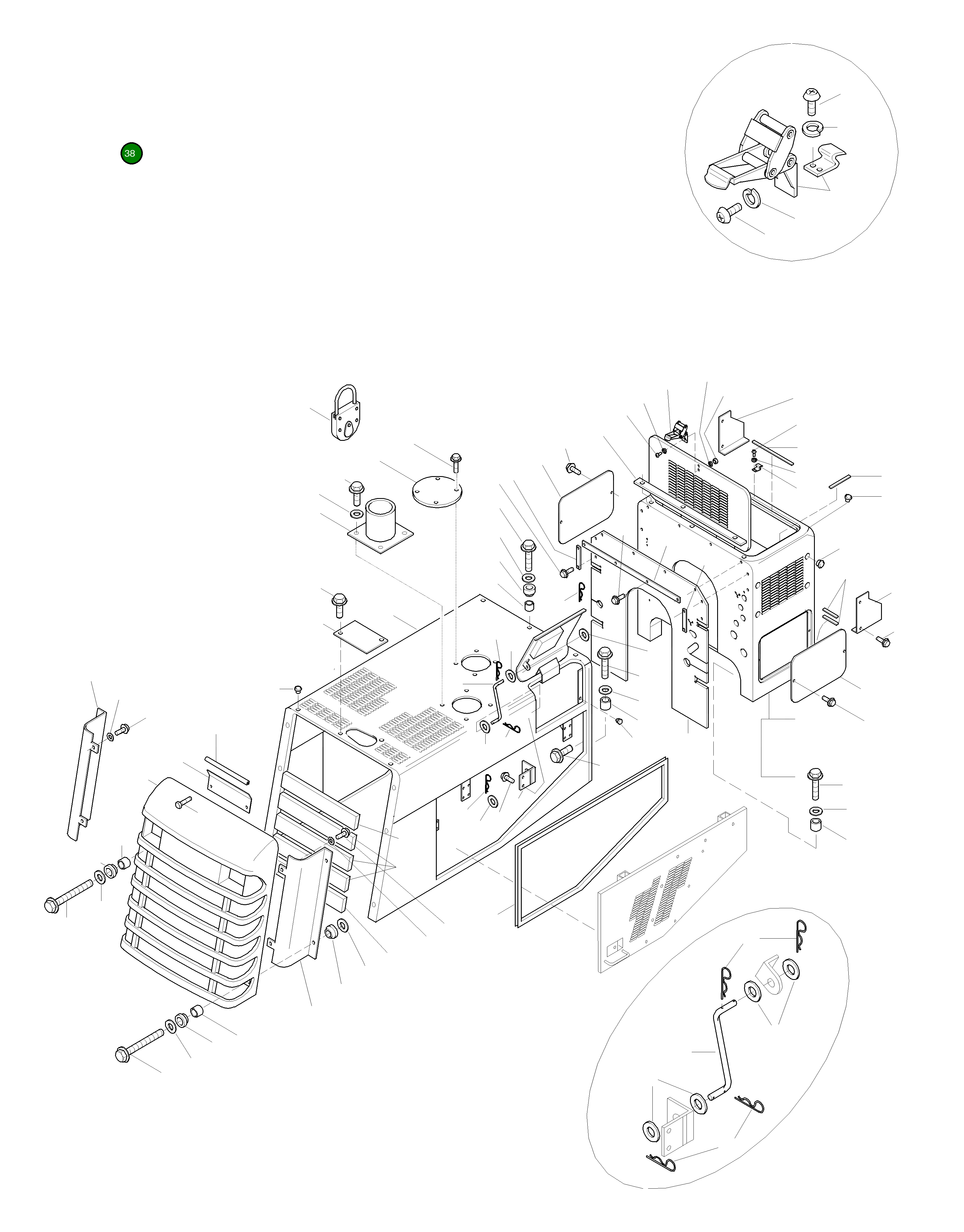 Крышка 423-54-H1180 Komatsu