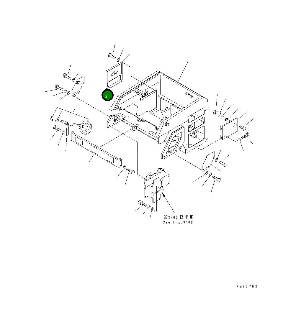 Крышка 2691-1-43500  Komatsu