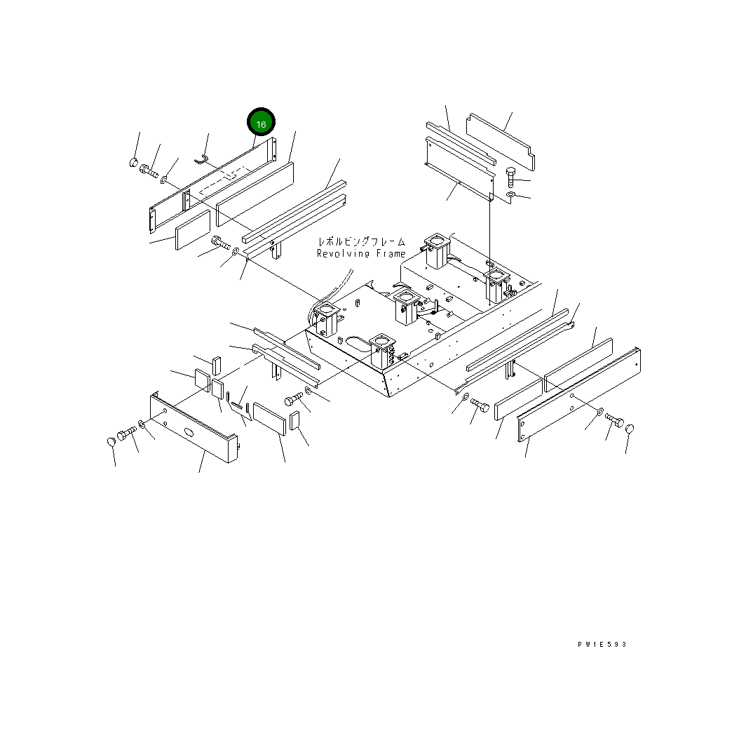 Крышка 21N-54-39812 Komatsu