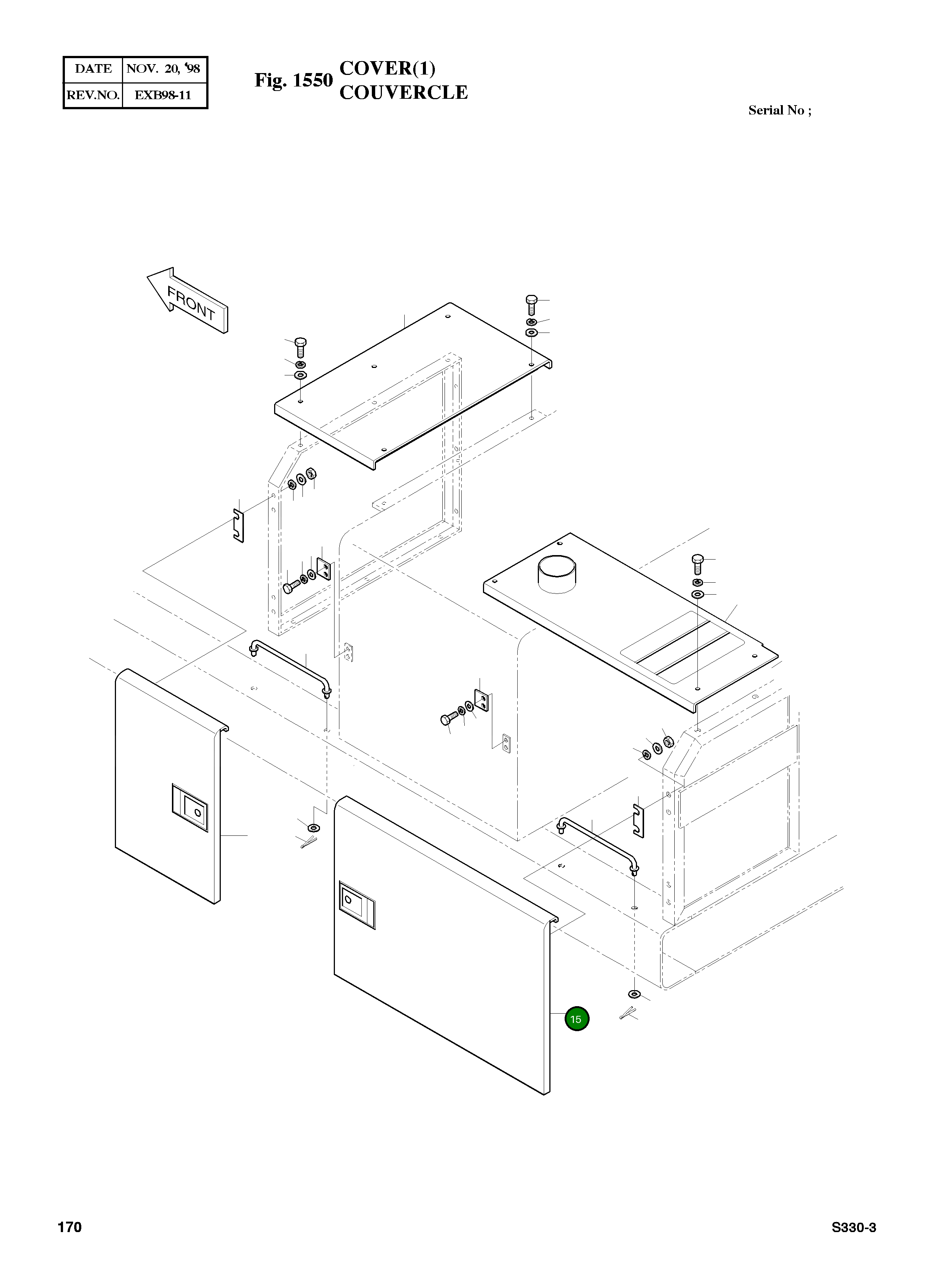 Крышка 2621-3014 Komatsu