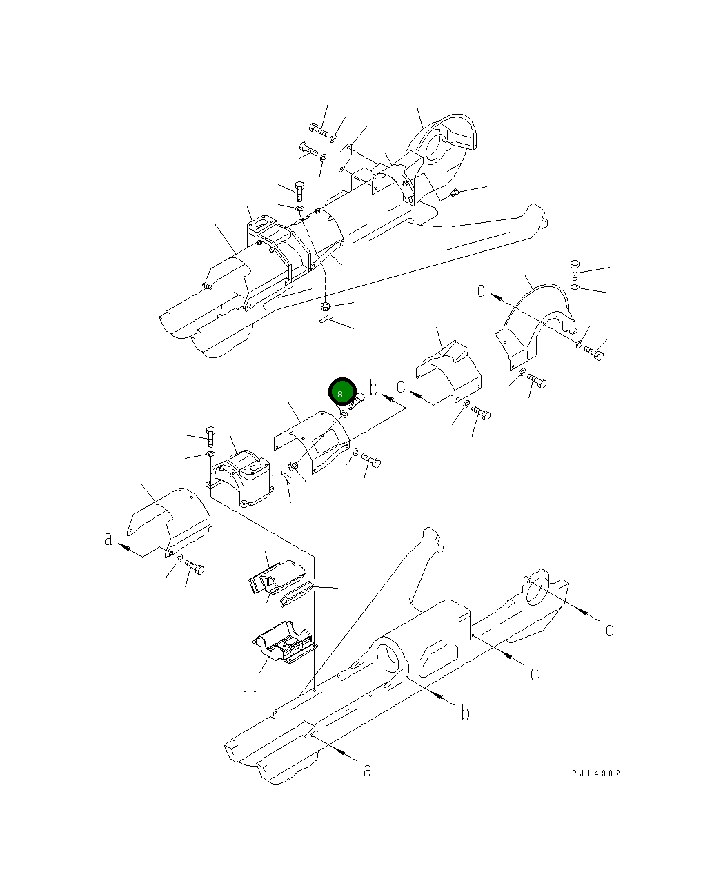 Болт 195-09-18141 Komatsu