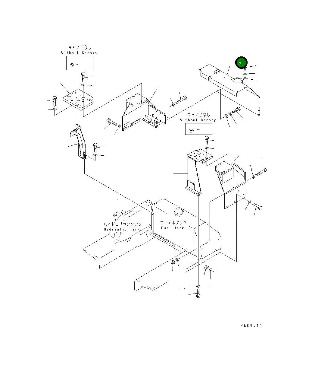 Крышка 130-Y06-1180 Komatsu