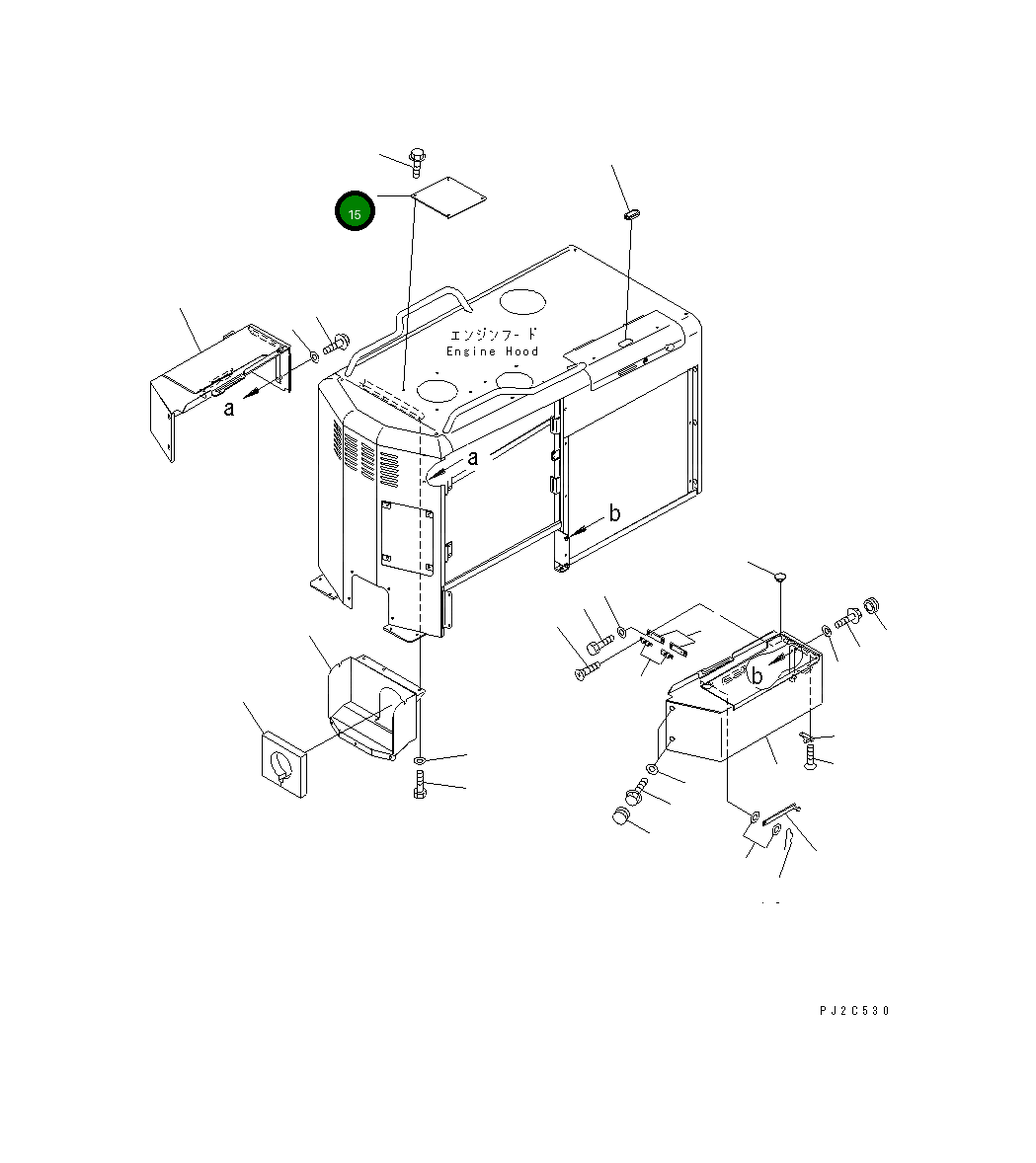Крышка 23B-54-34430 Komatsu