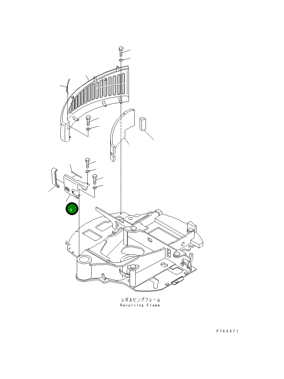 Крышка 22M-54-11322  Komatsu
