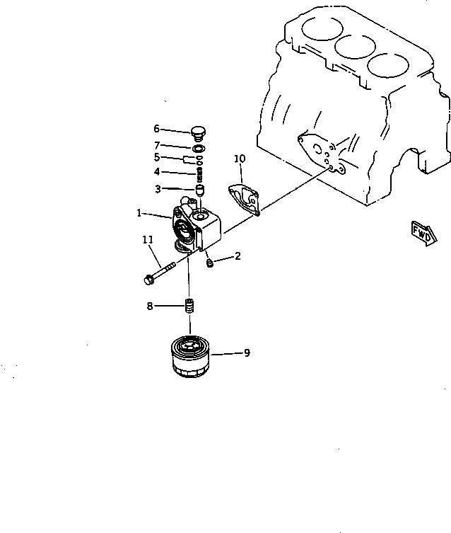 Болт YM26106-080752  Komatsu