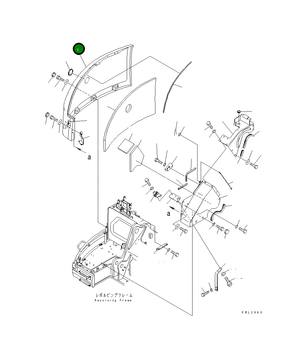 Крышка 22U-54-17570 Komatsu