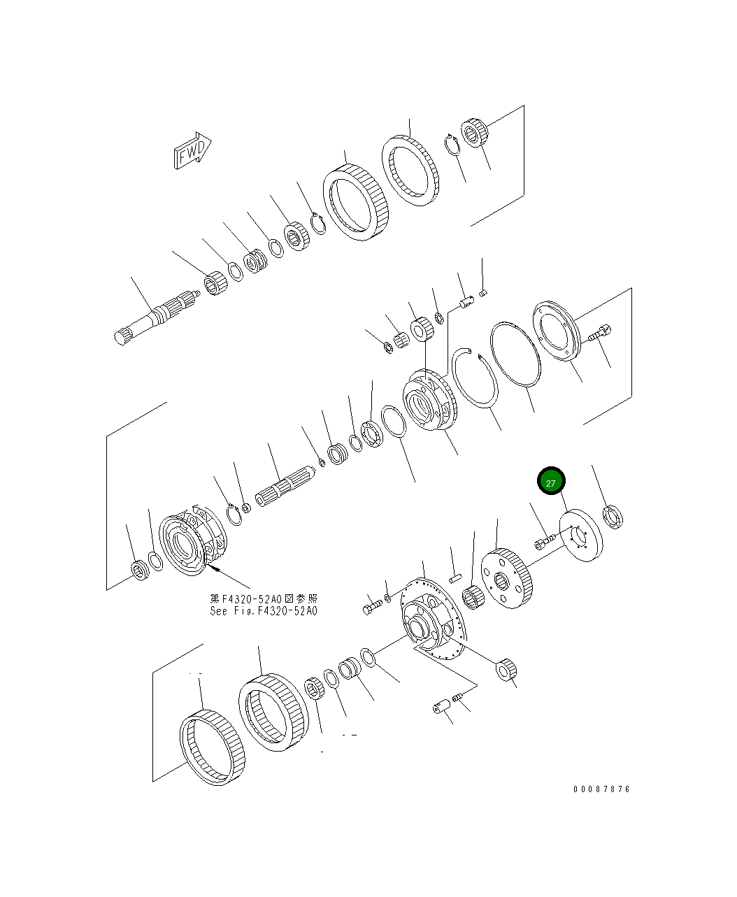 Крышка 427-15-12790 Komatsu