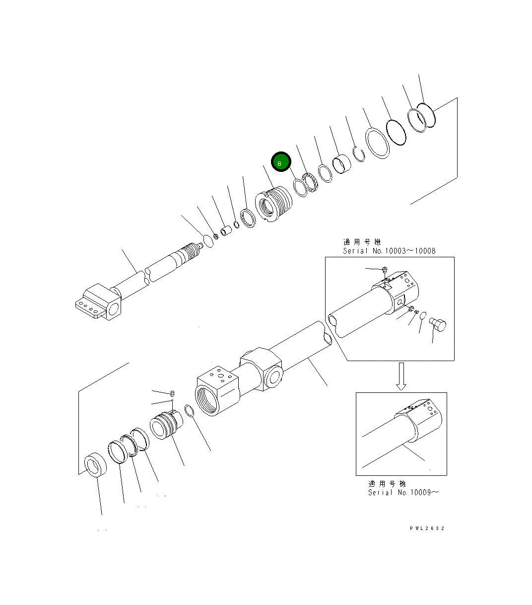 Кольцо (K1) KB30921-60012  Komatsu