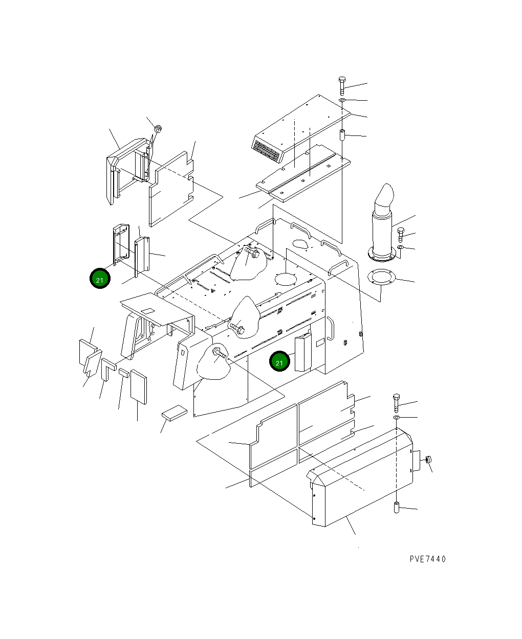 Крышка 426-Z84-1460 Komatsu