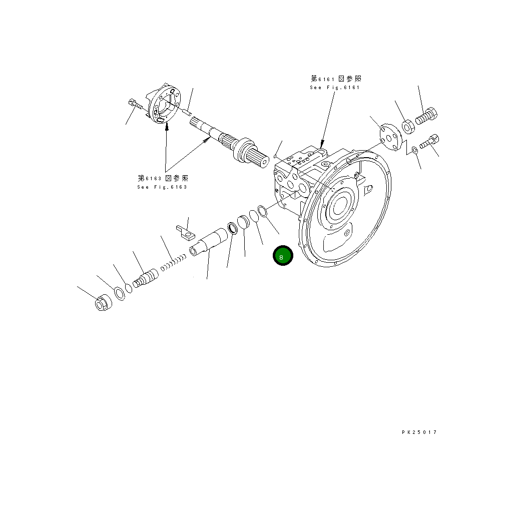 Кольцо уплотнительное (O-Ring) 07000-B3040 Komatsu