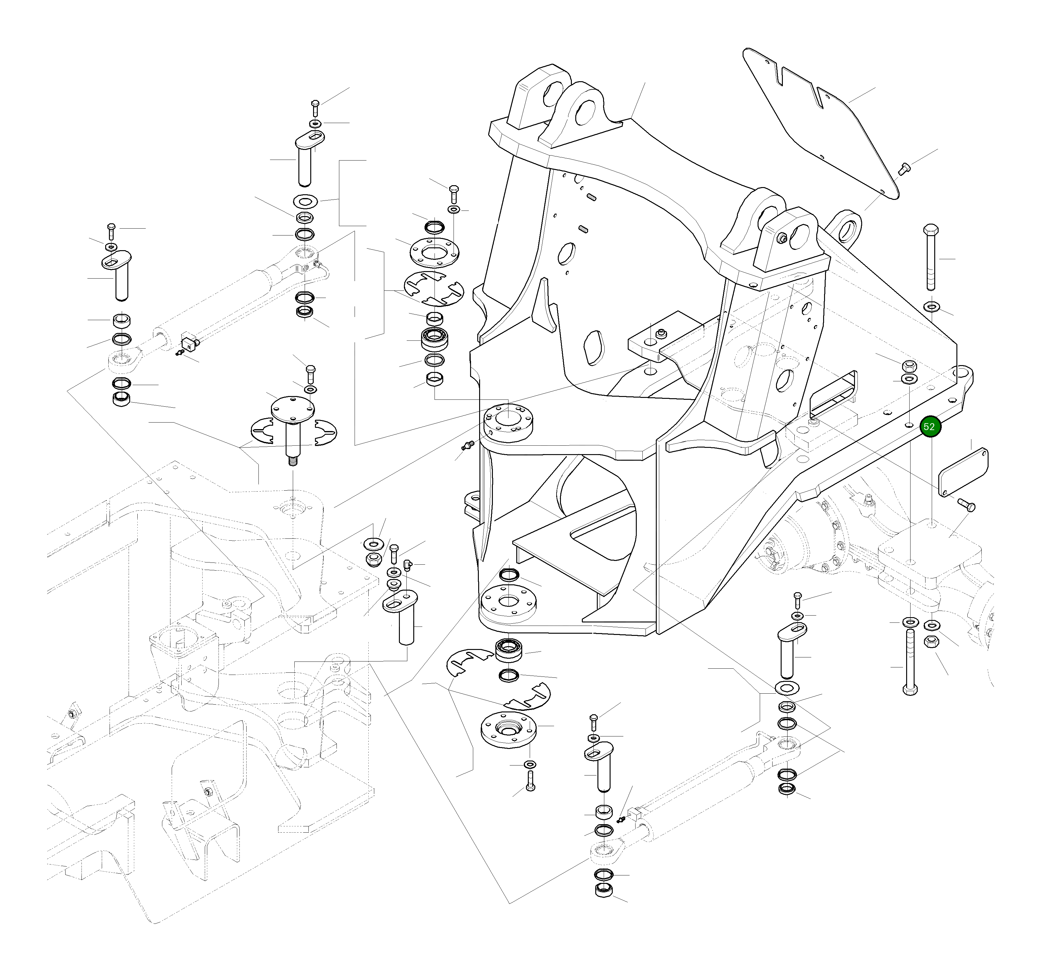 Крышка 42Y-46-H1L40  Komatsu