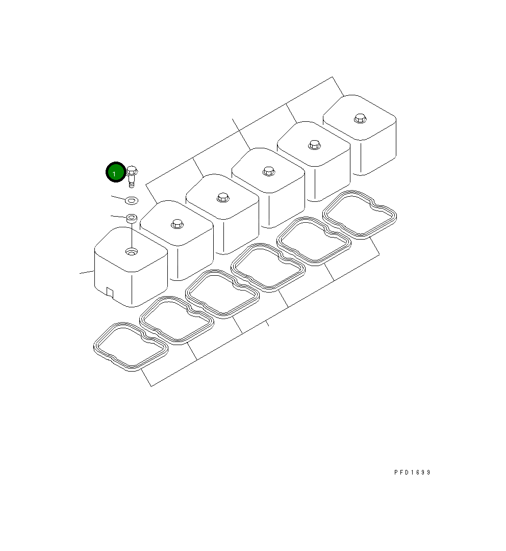 Болт 6732-11-8130 Komatsu