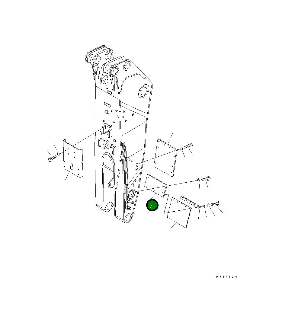 Крышка 21T-68-68710  Komatsu