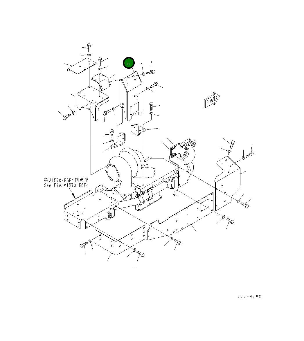 Крышка 6245-11-7211 Komatsu