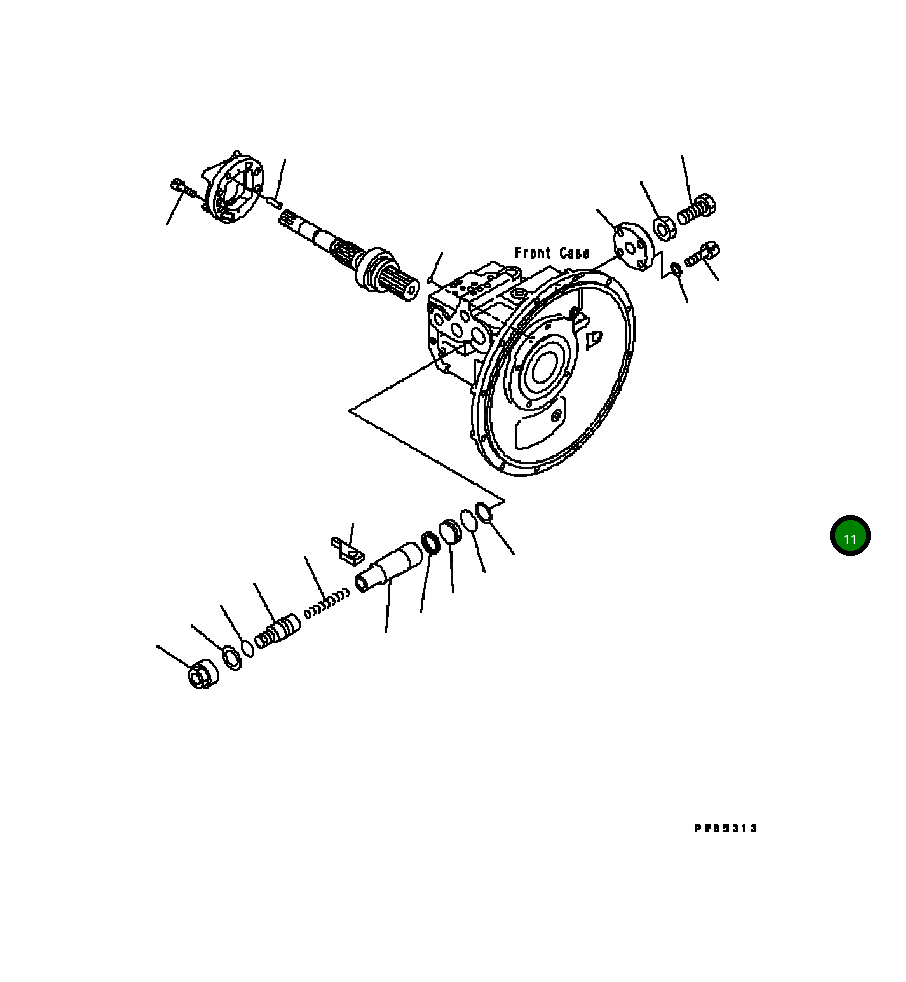 Болт 01252-61445 Komatsu