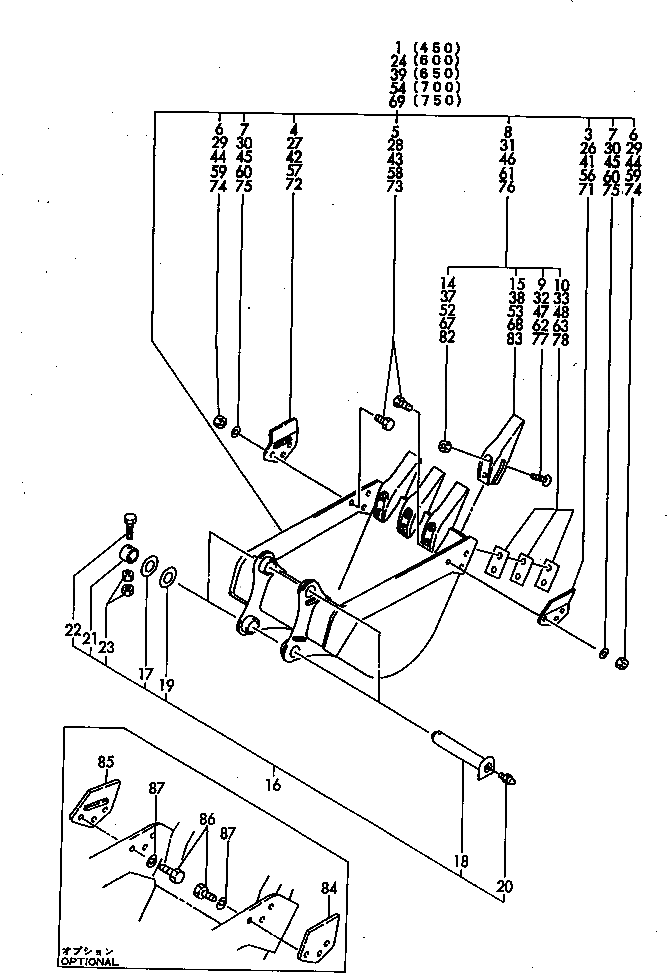 Болт YM172151-86240 Komatsu