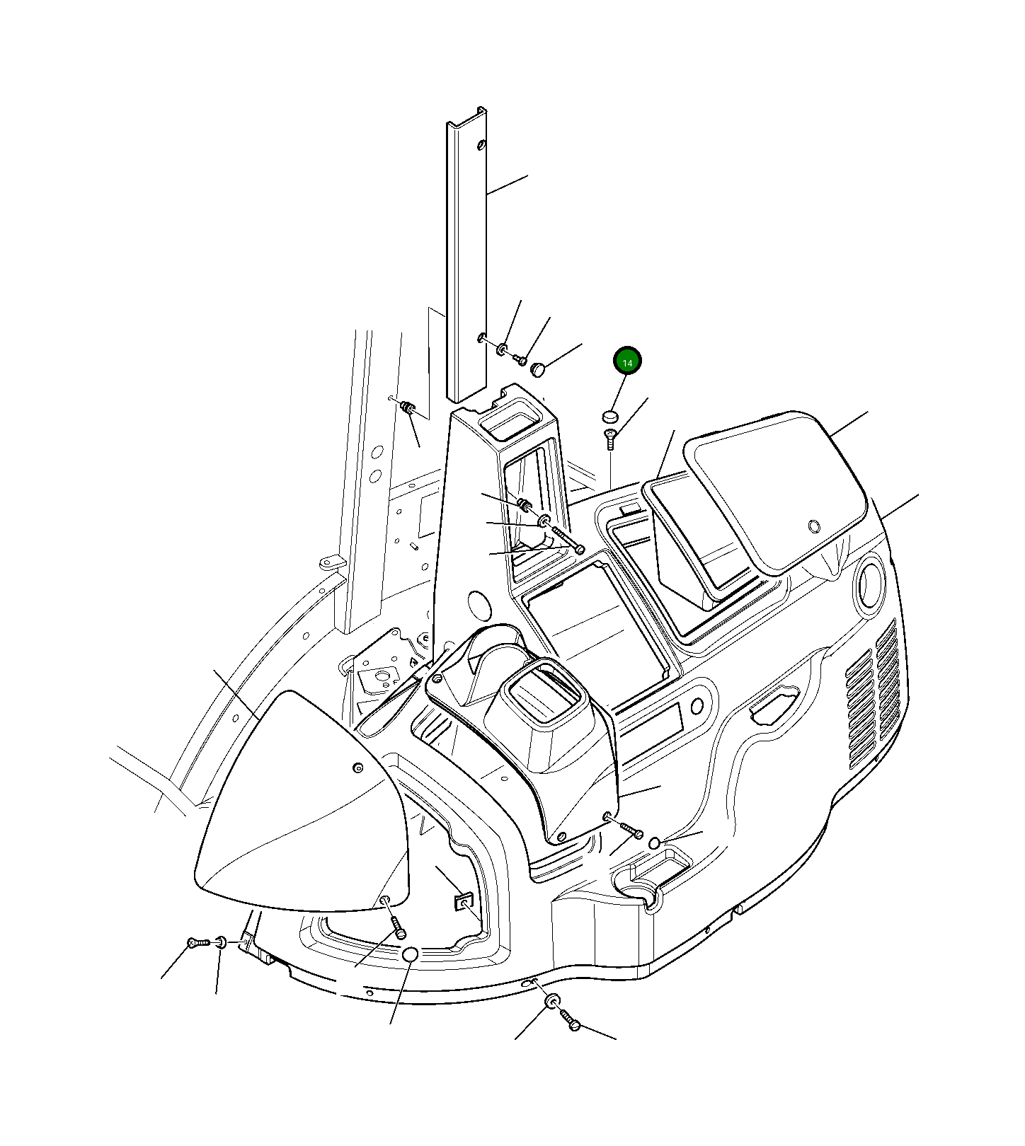 Крышка 42N-54-14670 Komatsu