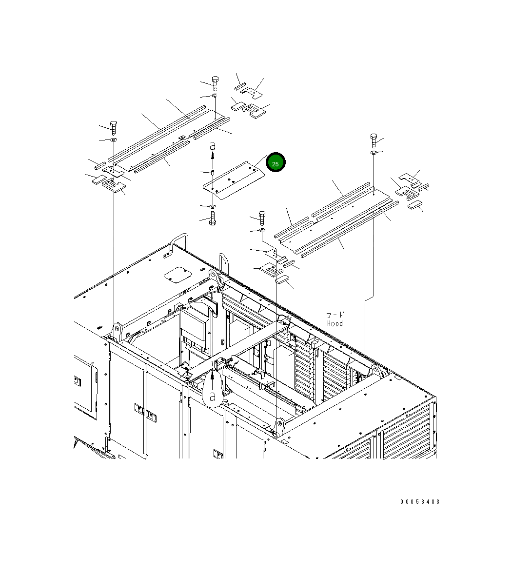 Крышка 21T-54-37210  Komatsu