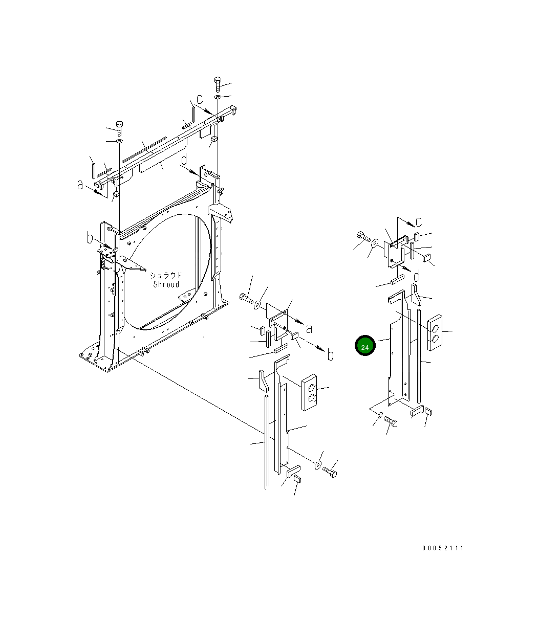 Крышка 21T-03-32141 Komatsu