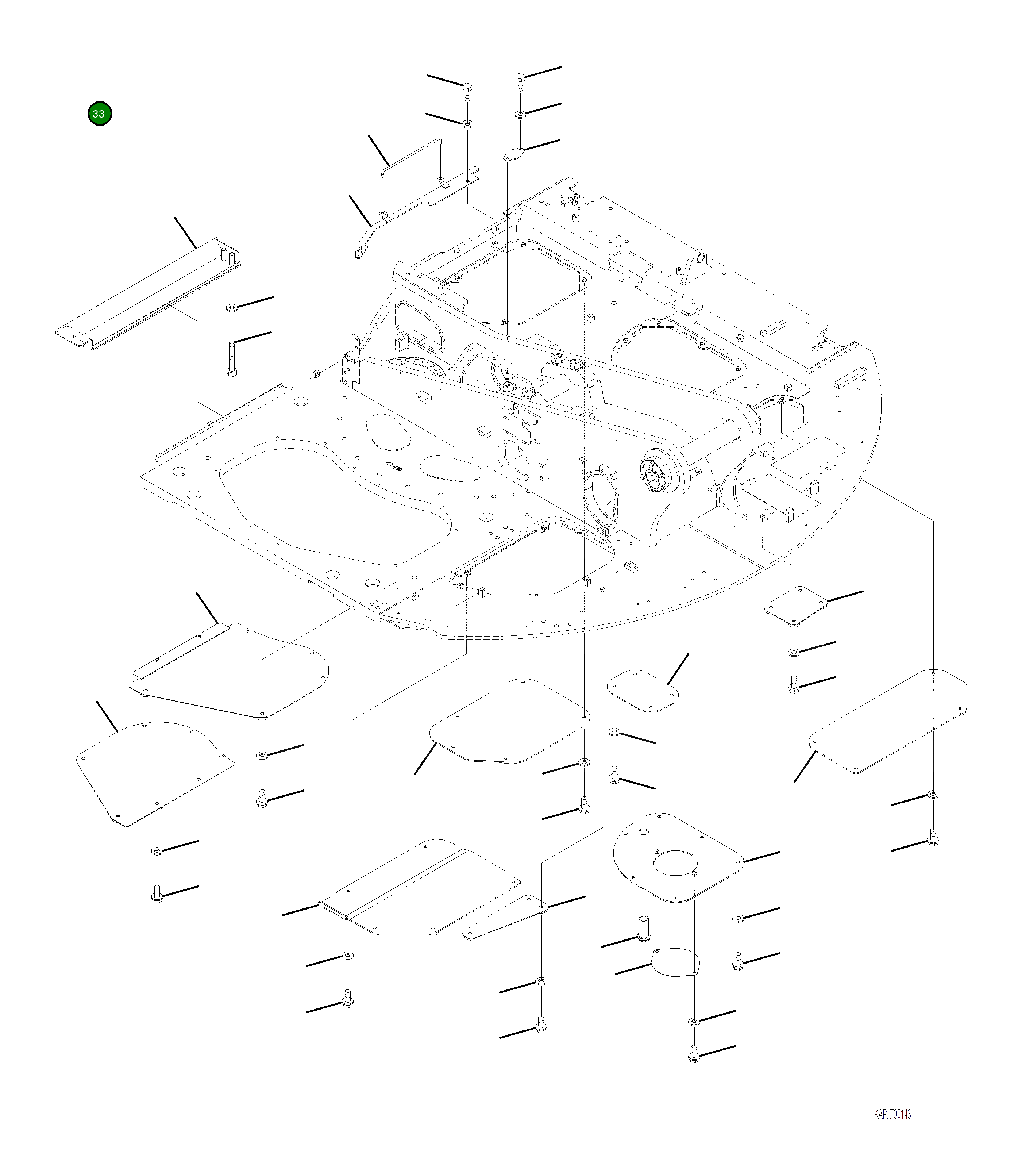 Крышка 4A1-54-23481  Komatsu