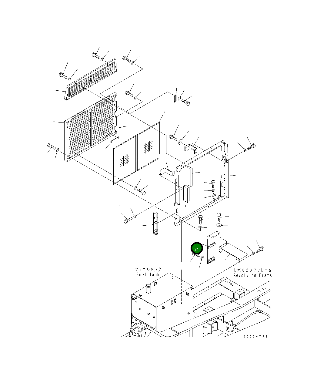 Крышка 209-54-77631  Komatsu