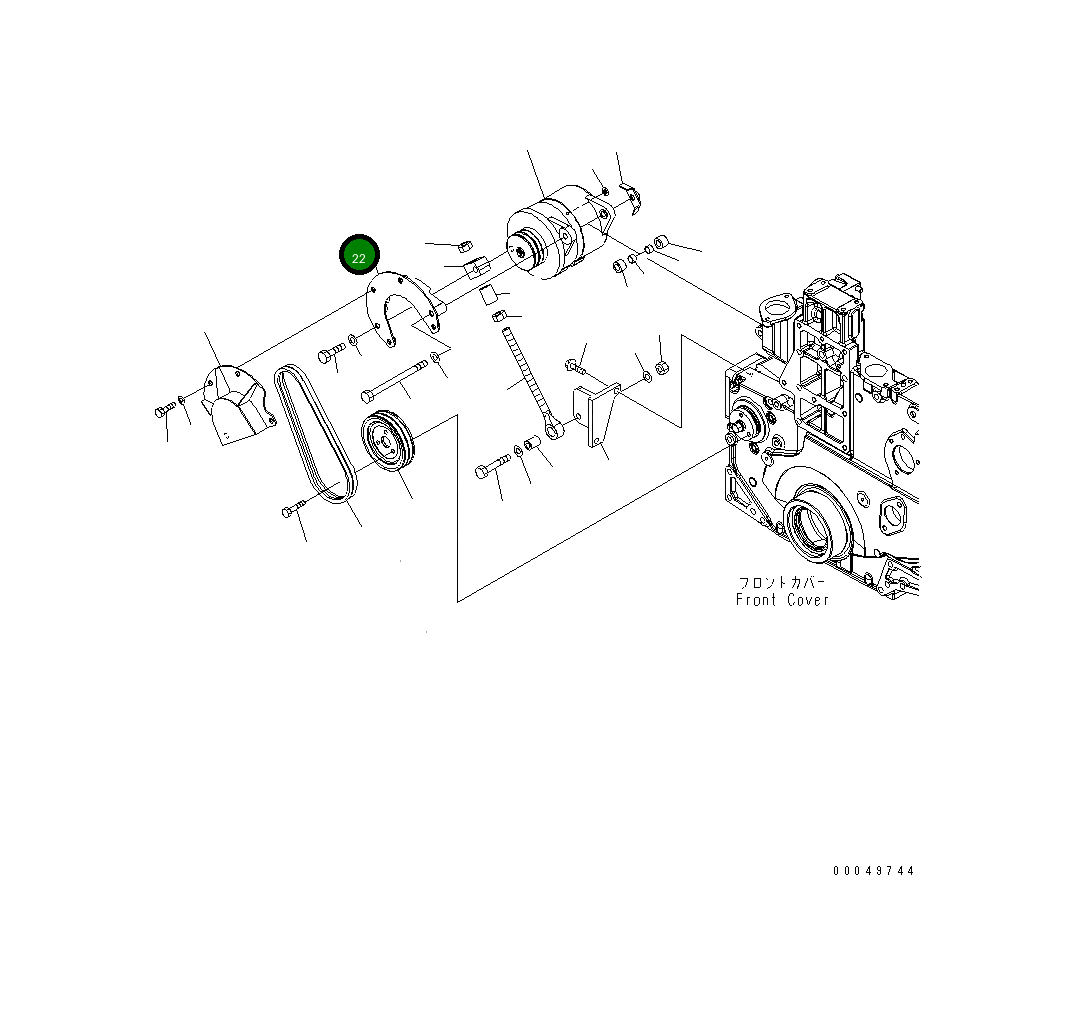 Крышка 6261-81-6470  Komatsu