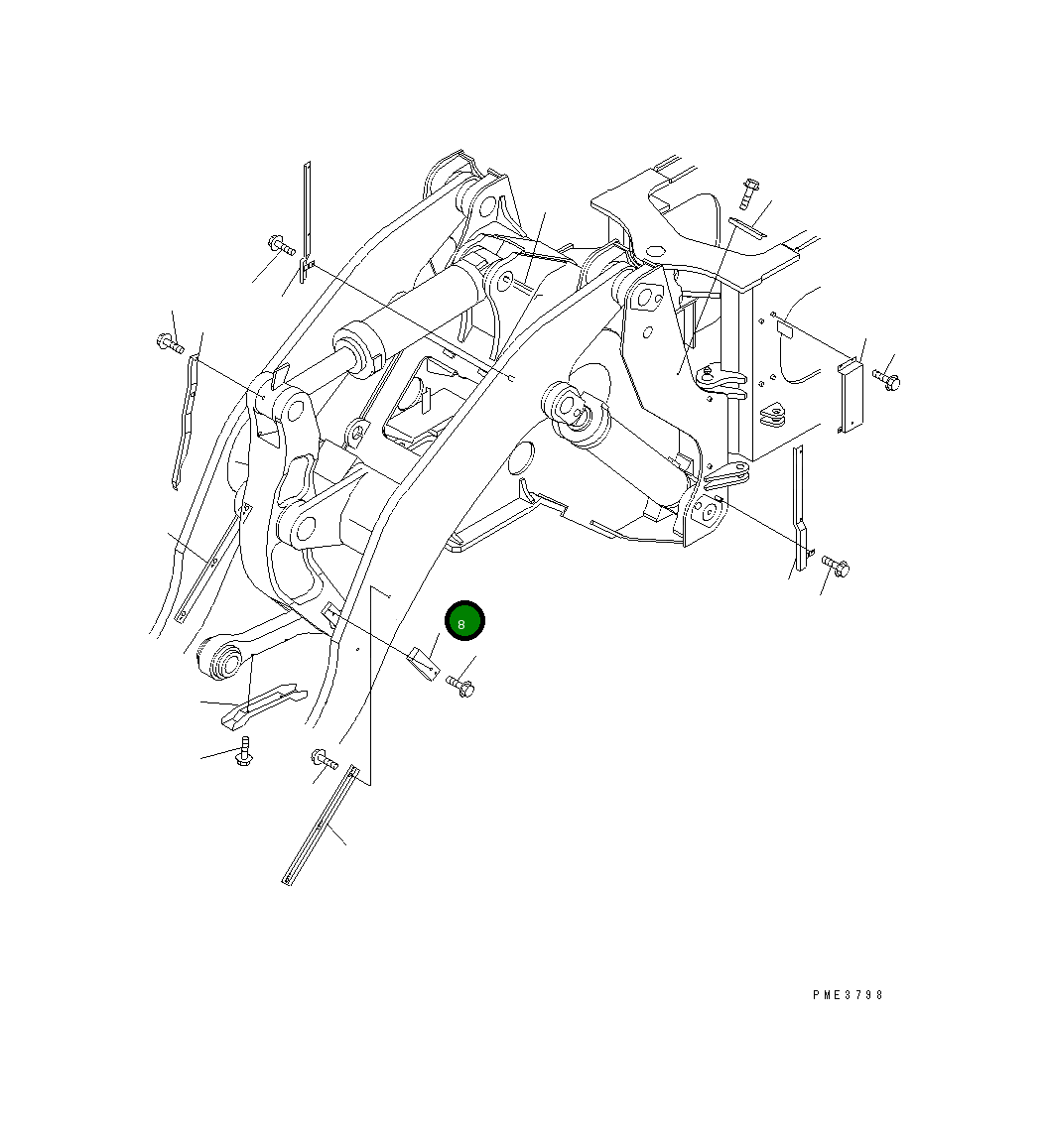Крышка 425-S95-3681 Komatsu