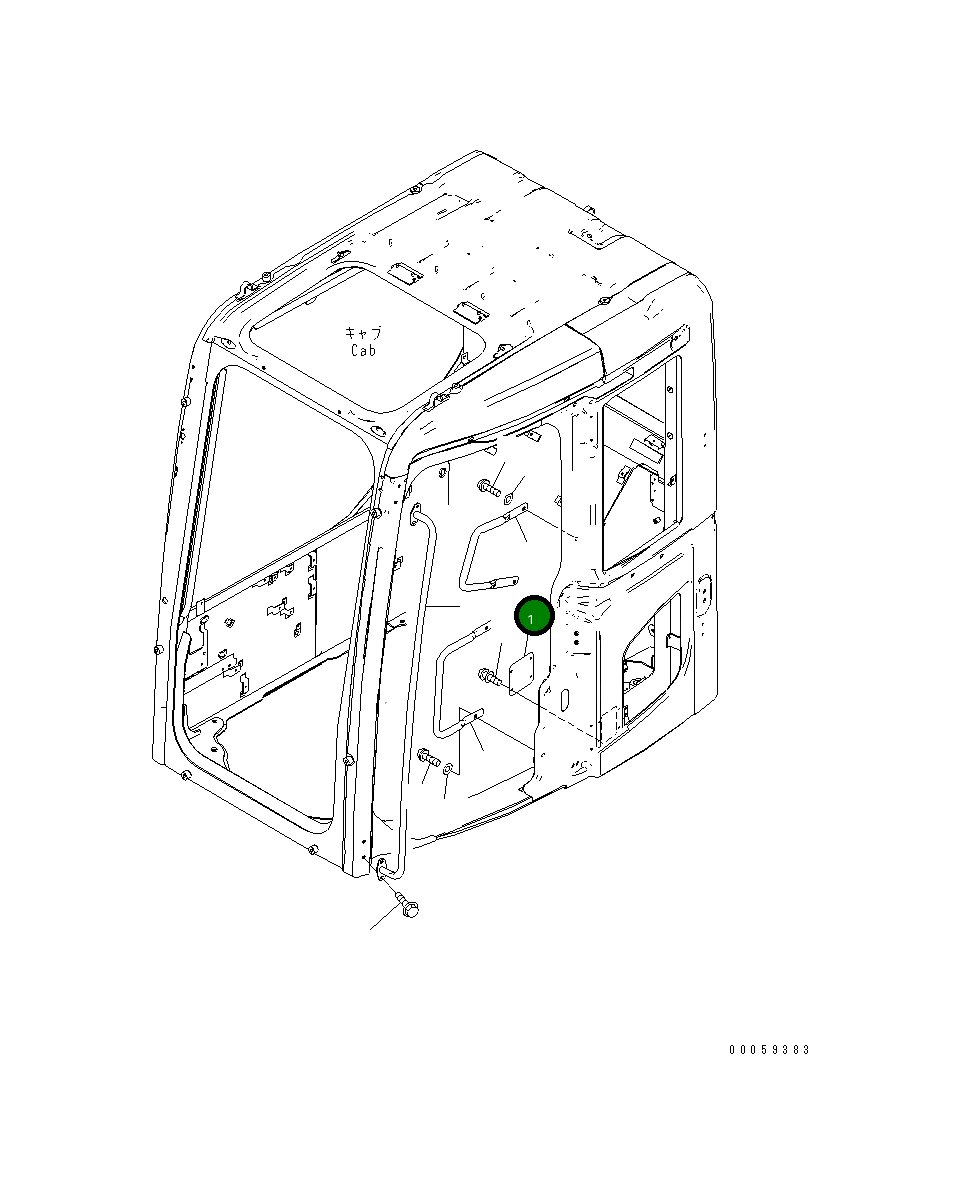 Крышка 22B-54-28760 Komatsu