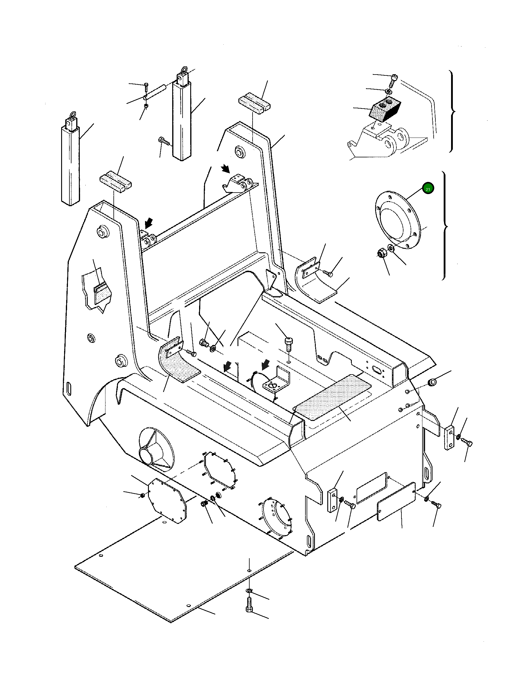 Крышка 338806606 Komatsu