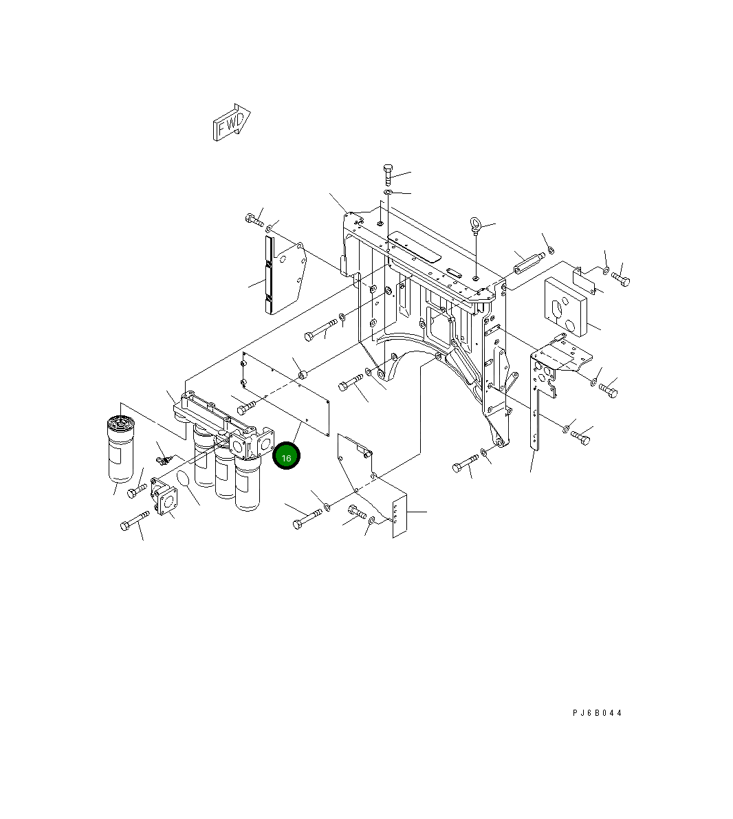 Крышка 6166-51-2891 Komatsu