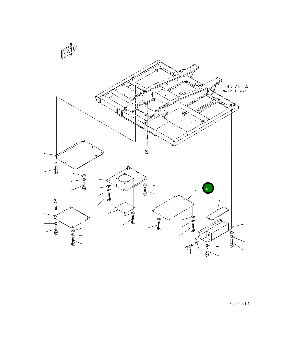Крышка 20Y-54-26260 Komatsu
