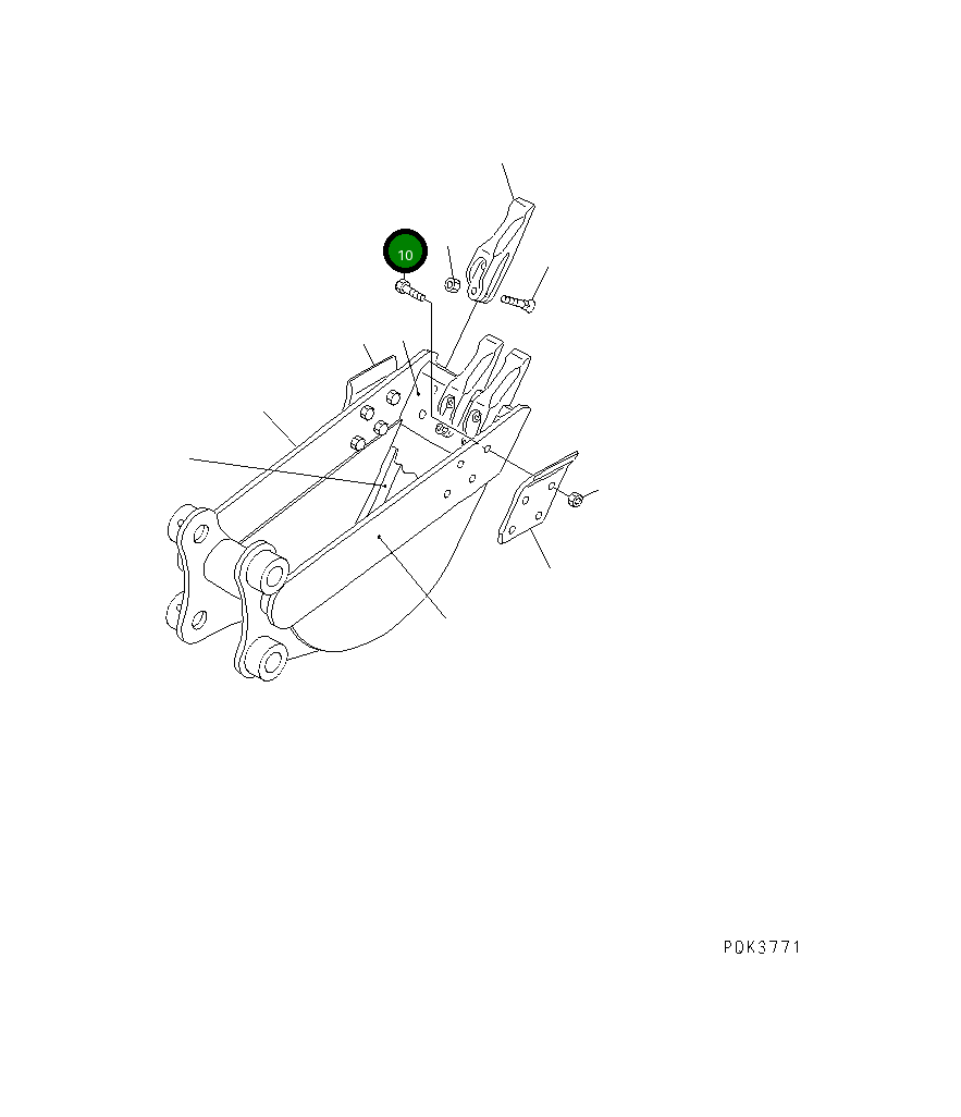 Болт 20U-70-13270 Komatsu