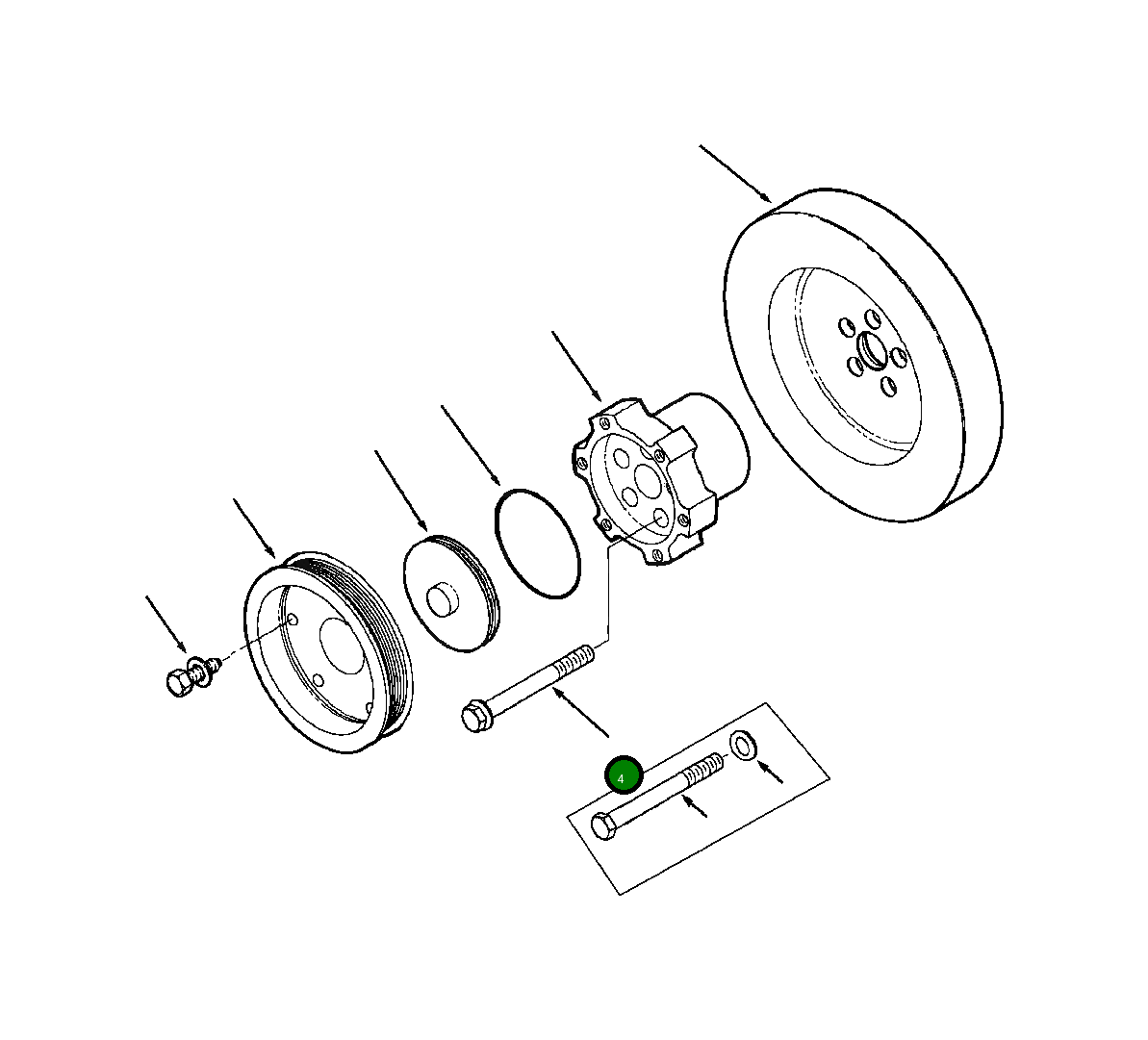 Болт 1296 066 H1  Komatsu