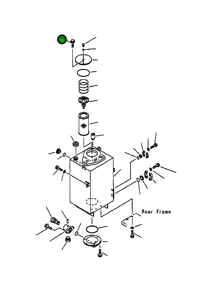 Болт 01435-O1225  Komatsu