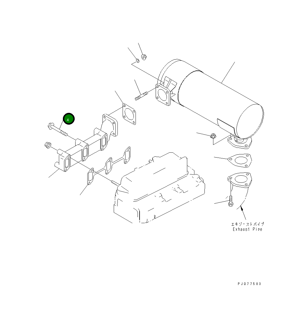 Болт YM121465-13652  Komatsu