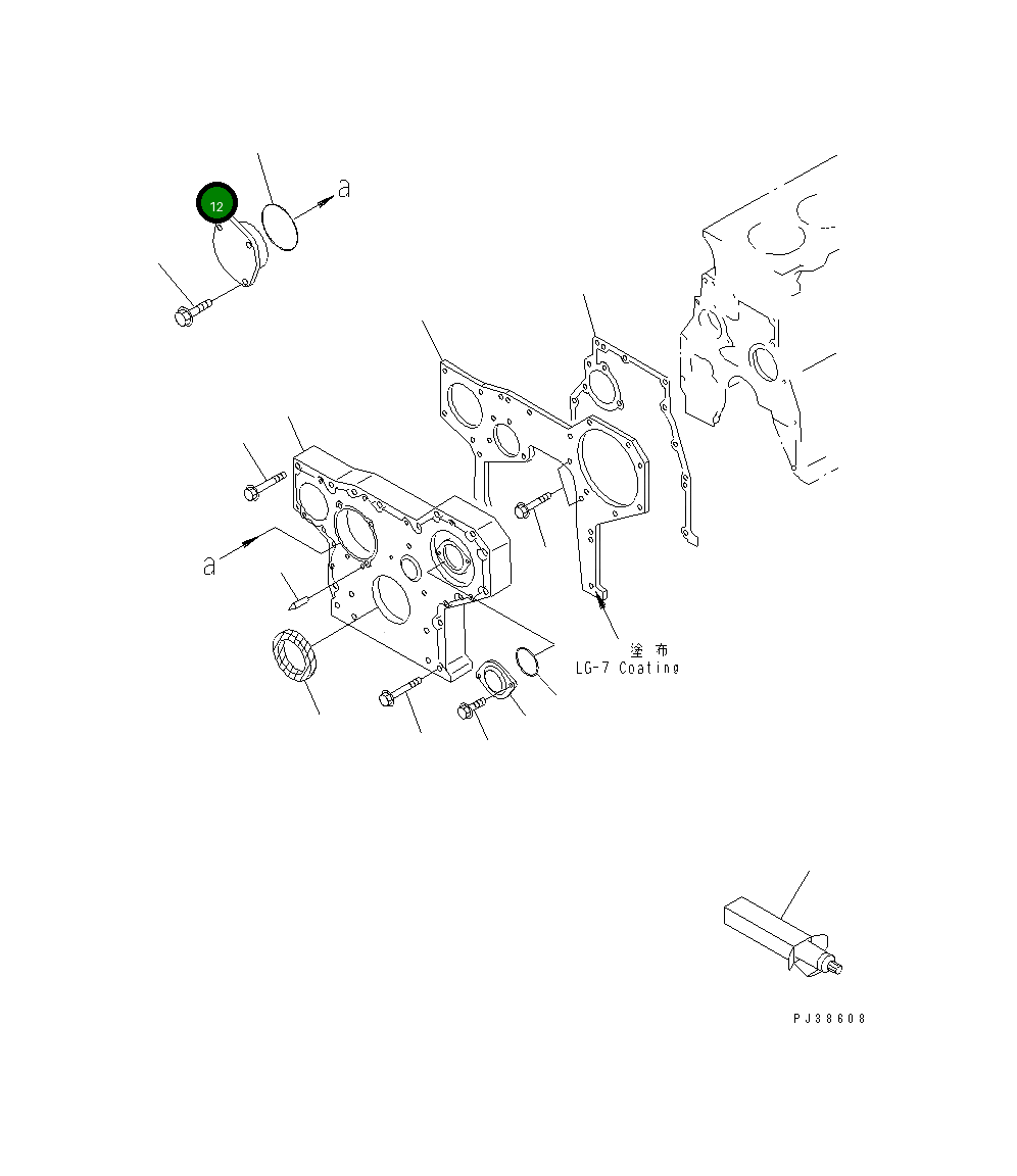 Крышка 6206-21-3351 Komatsu