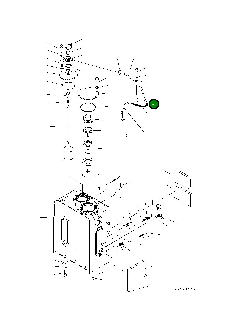 Крышка 22U-60-21231 Komatsu