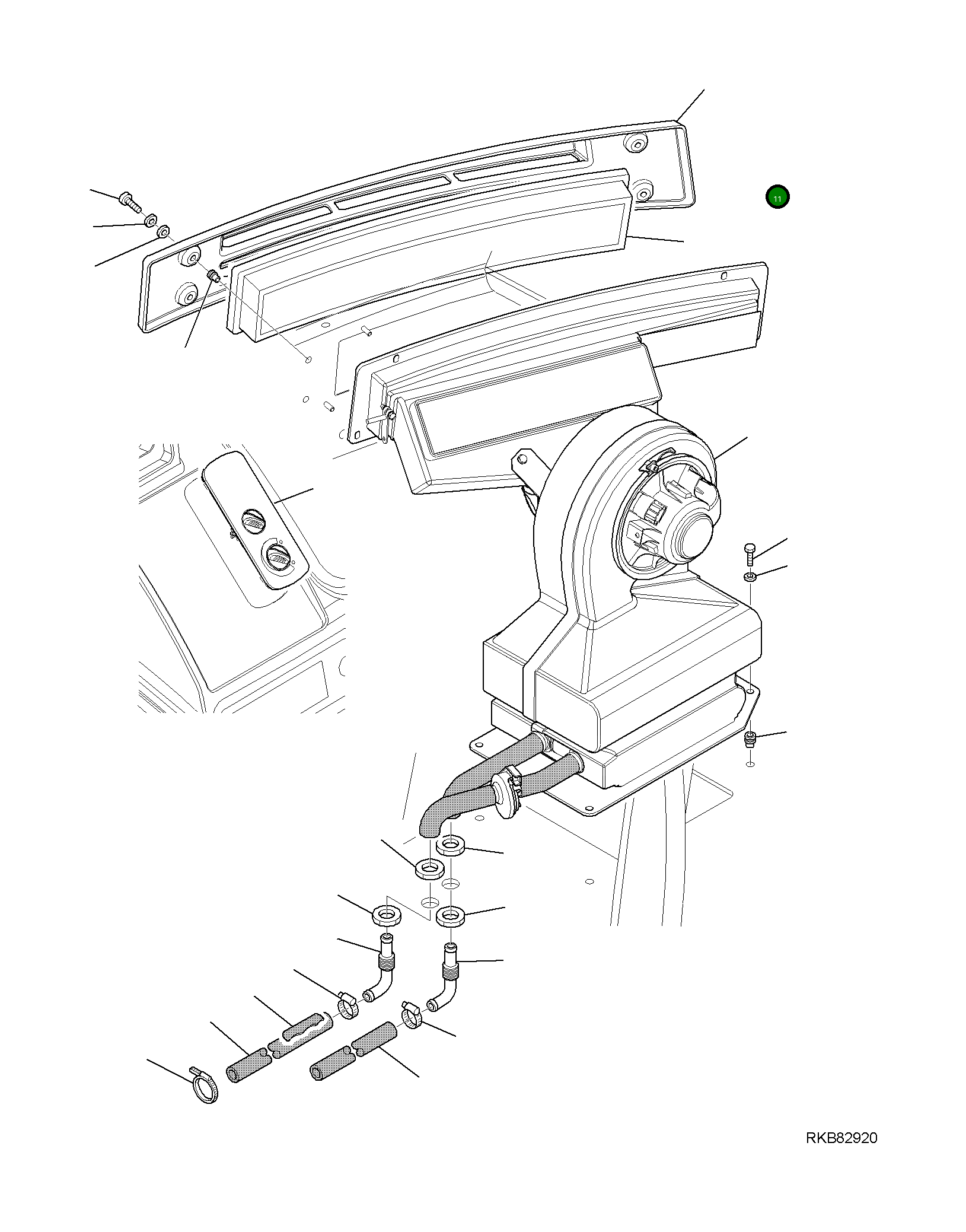 Крышка 42N-54-14340  Komatsu
