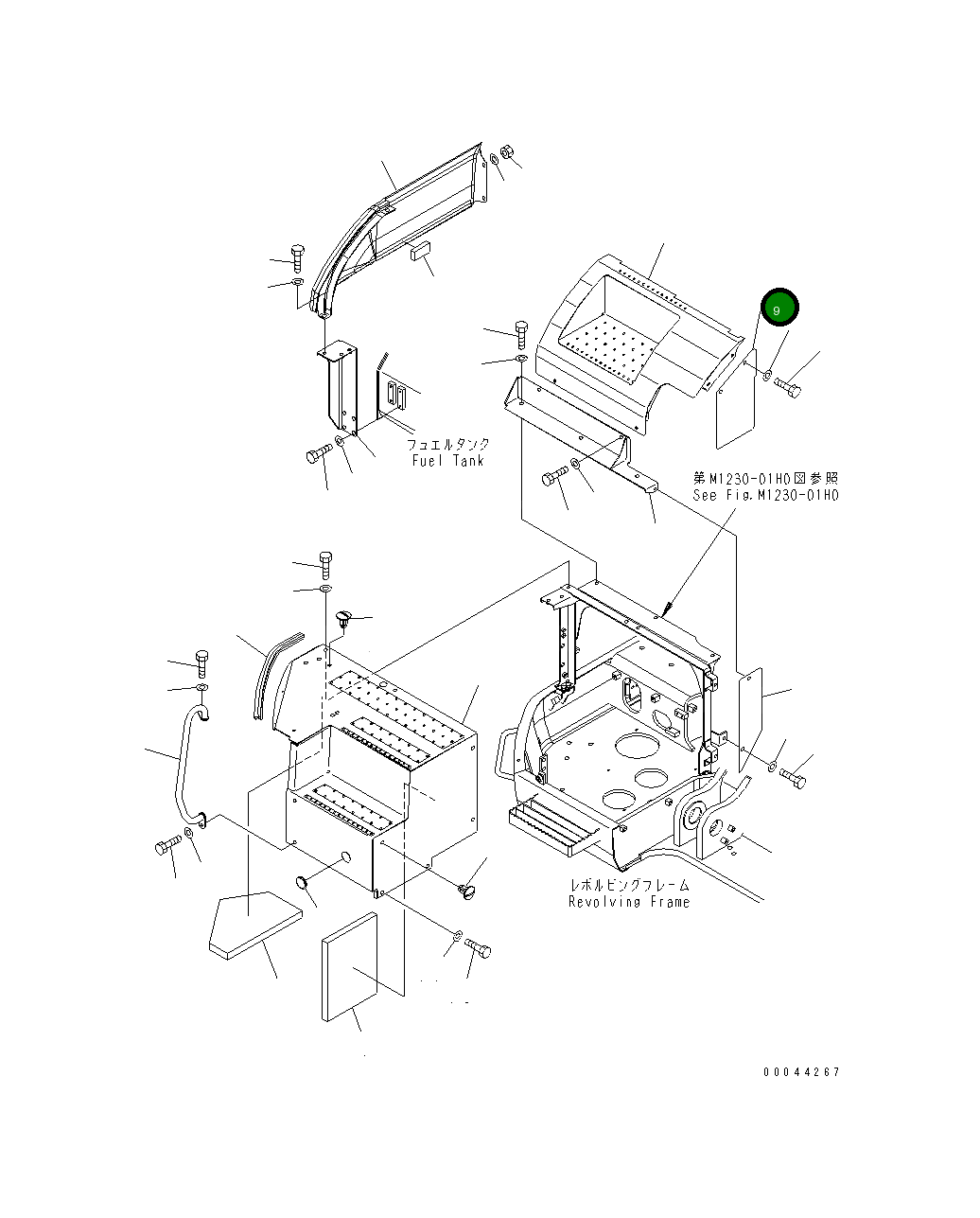 Крышка 22U-54-28340 Komatsu
