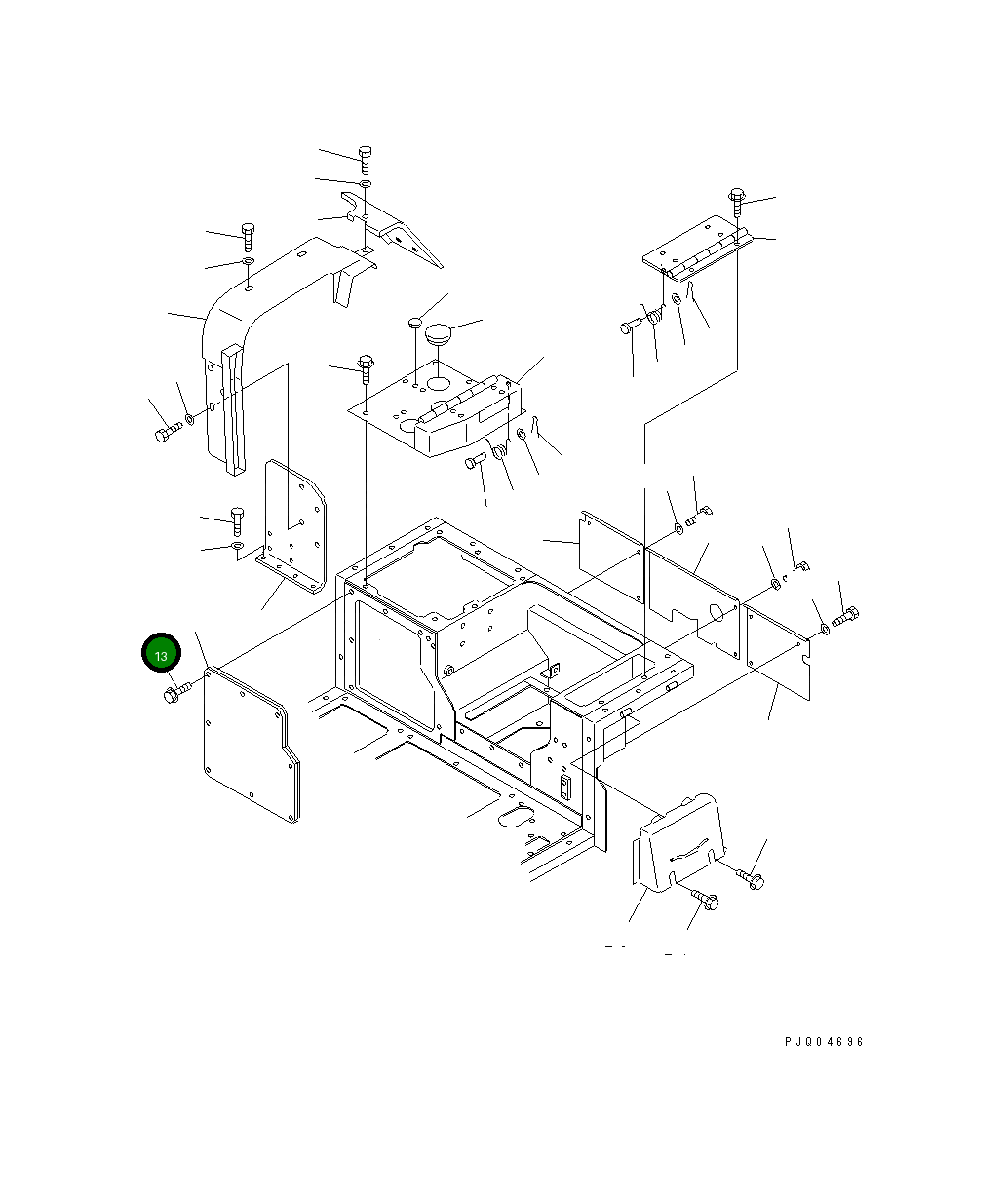 Болт 195-54-16210  Komatsu