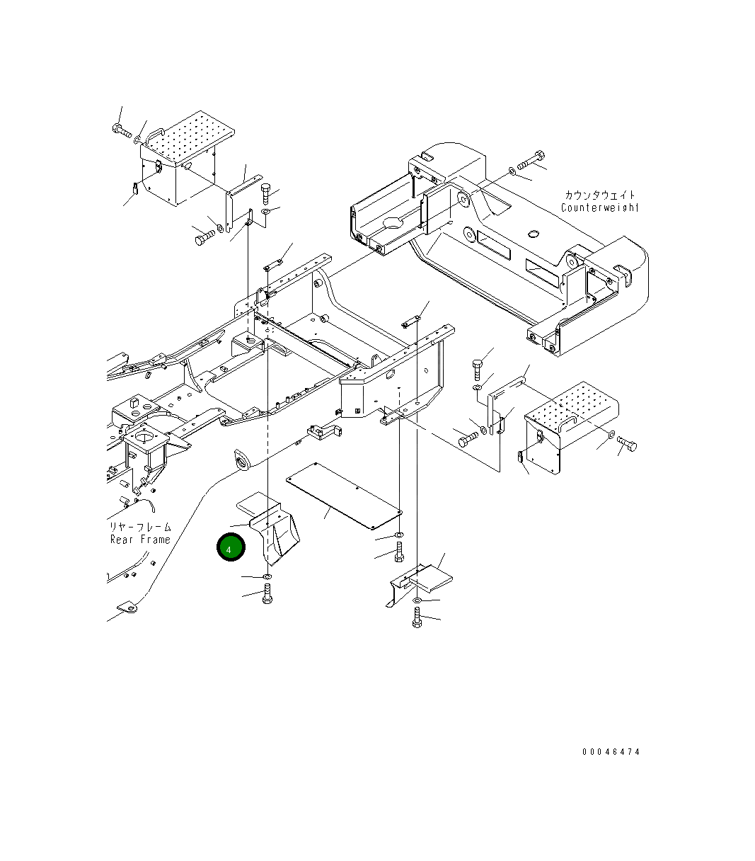 Крышка 425-46-34161  Komatsu