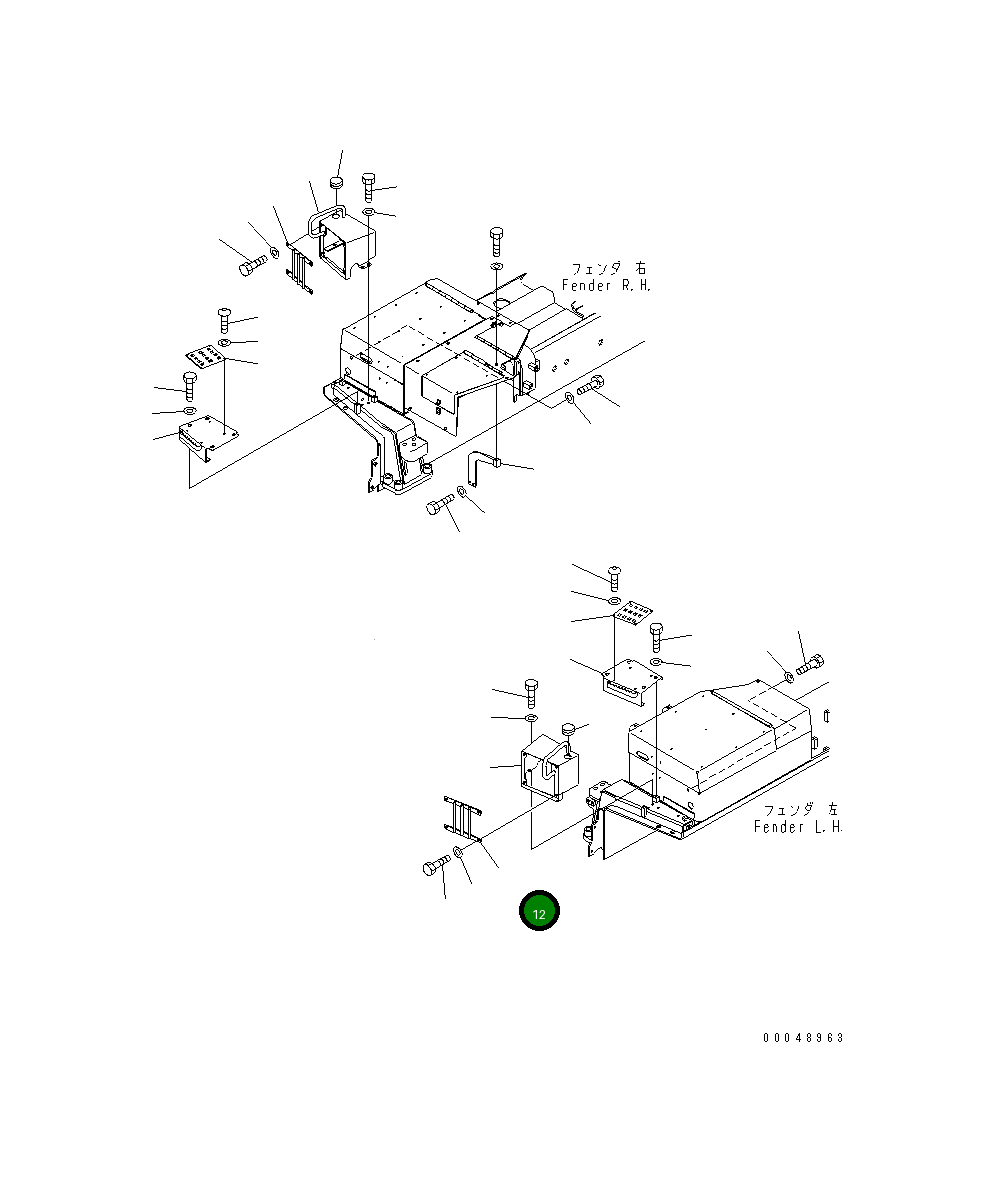 Крышка 195-54-75690  Komatsu