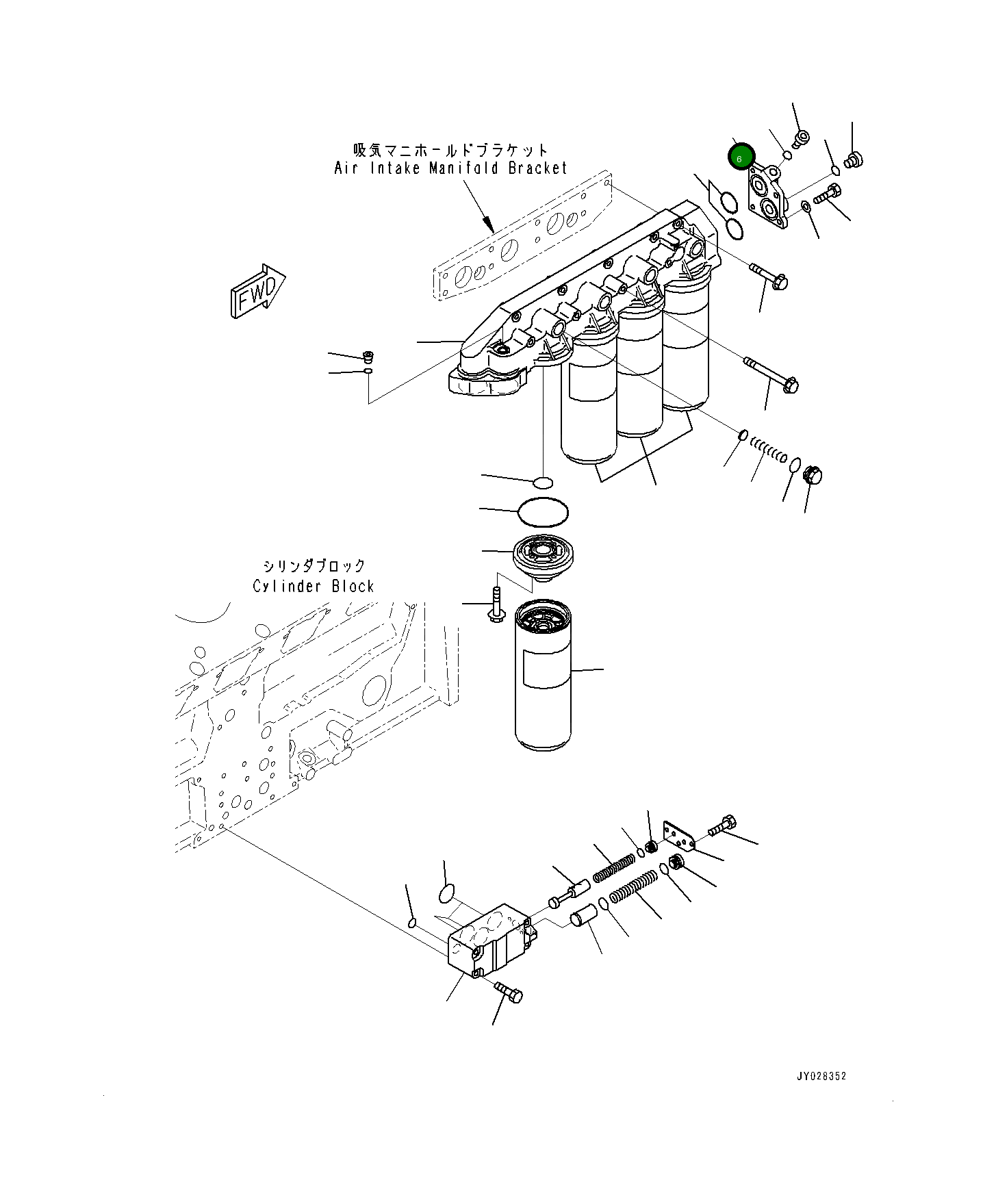 Крышка 6219-51-5950  Komatsu