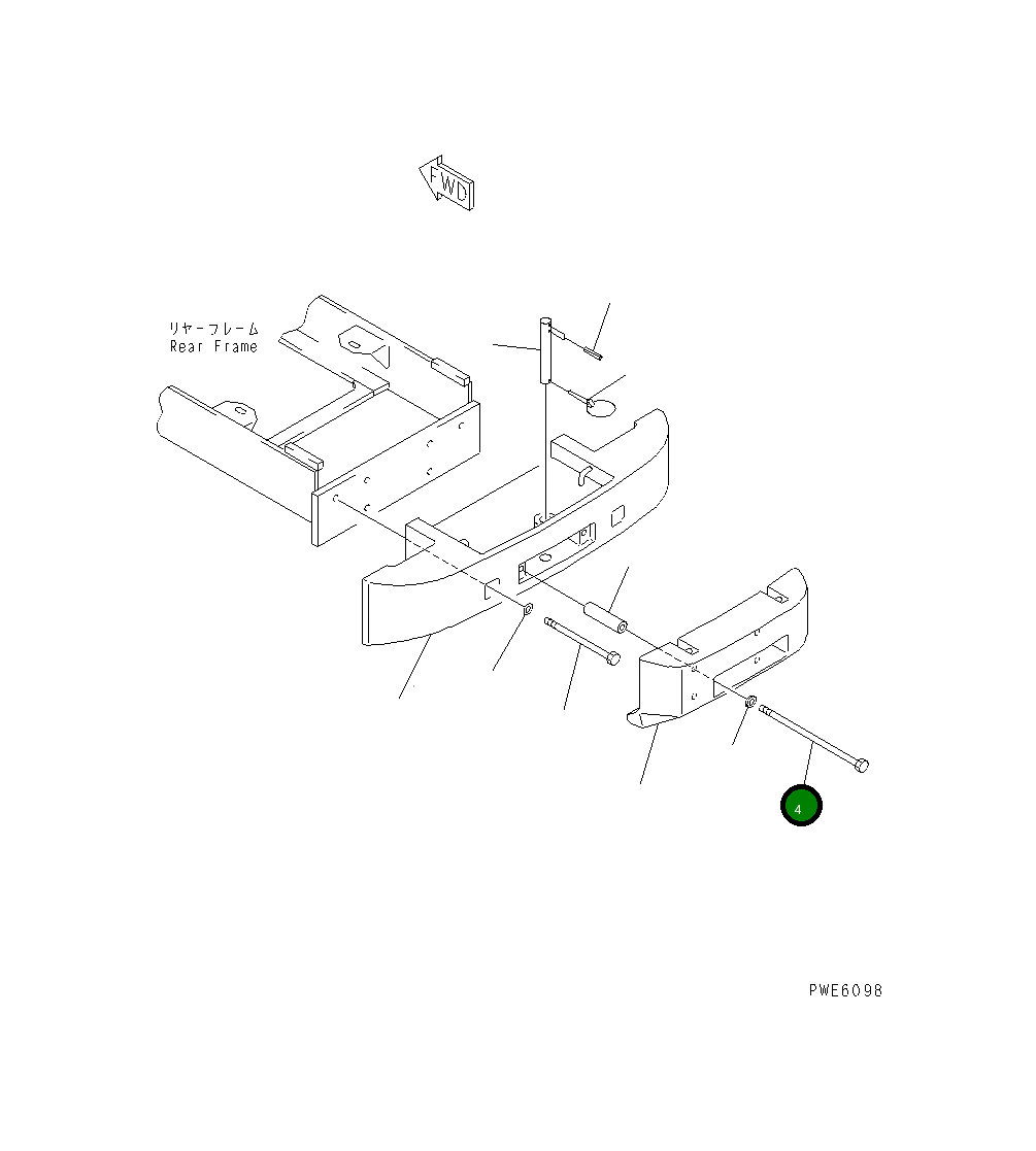 Болт 419-97-52140 Komatsu