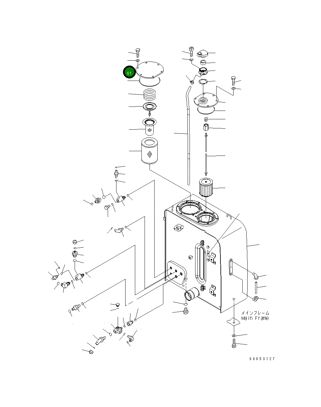 Крышка 22U-60-21232  Komatsu